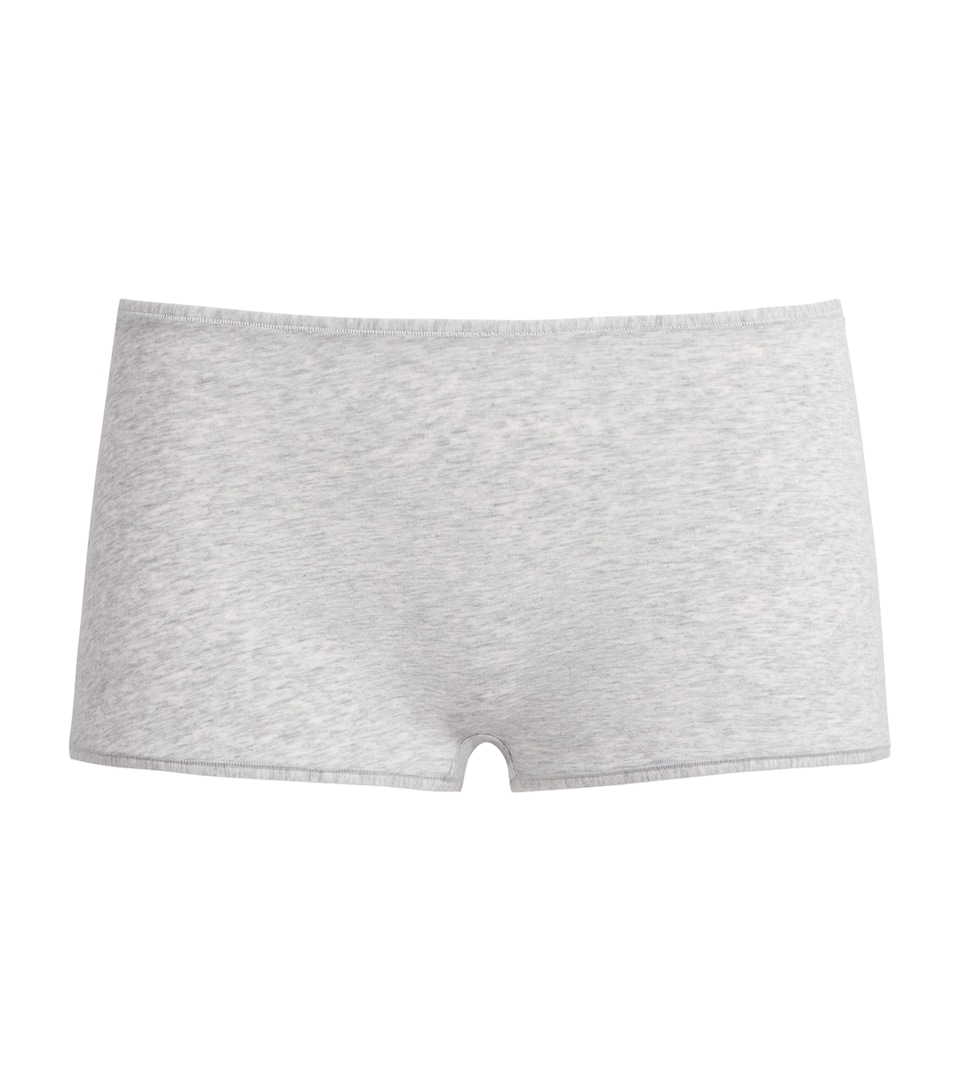 Skims Womens Everyday Boyshort Briefs Light Heather Grey