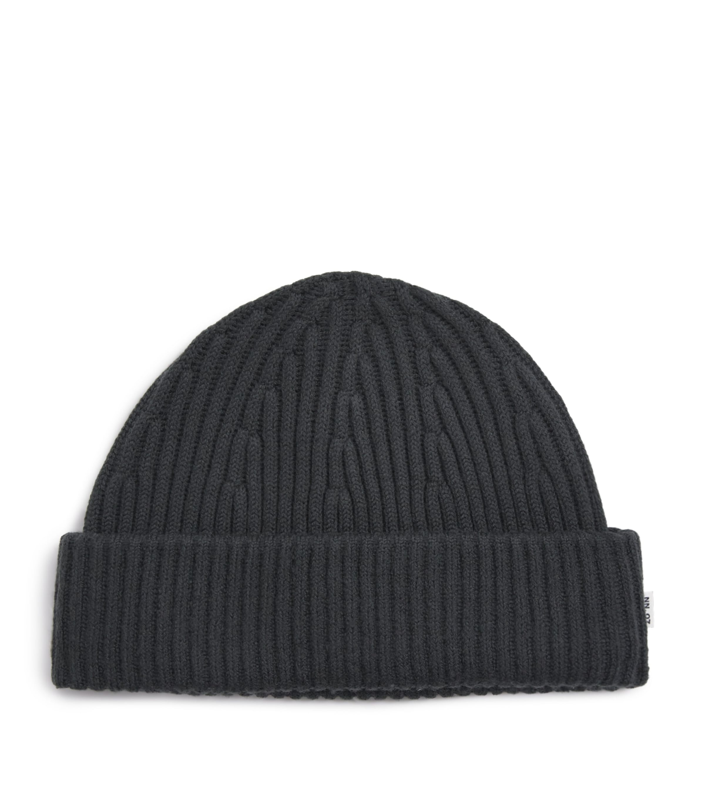 Wool-Blend Ribbed Beanie