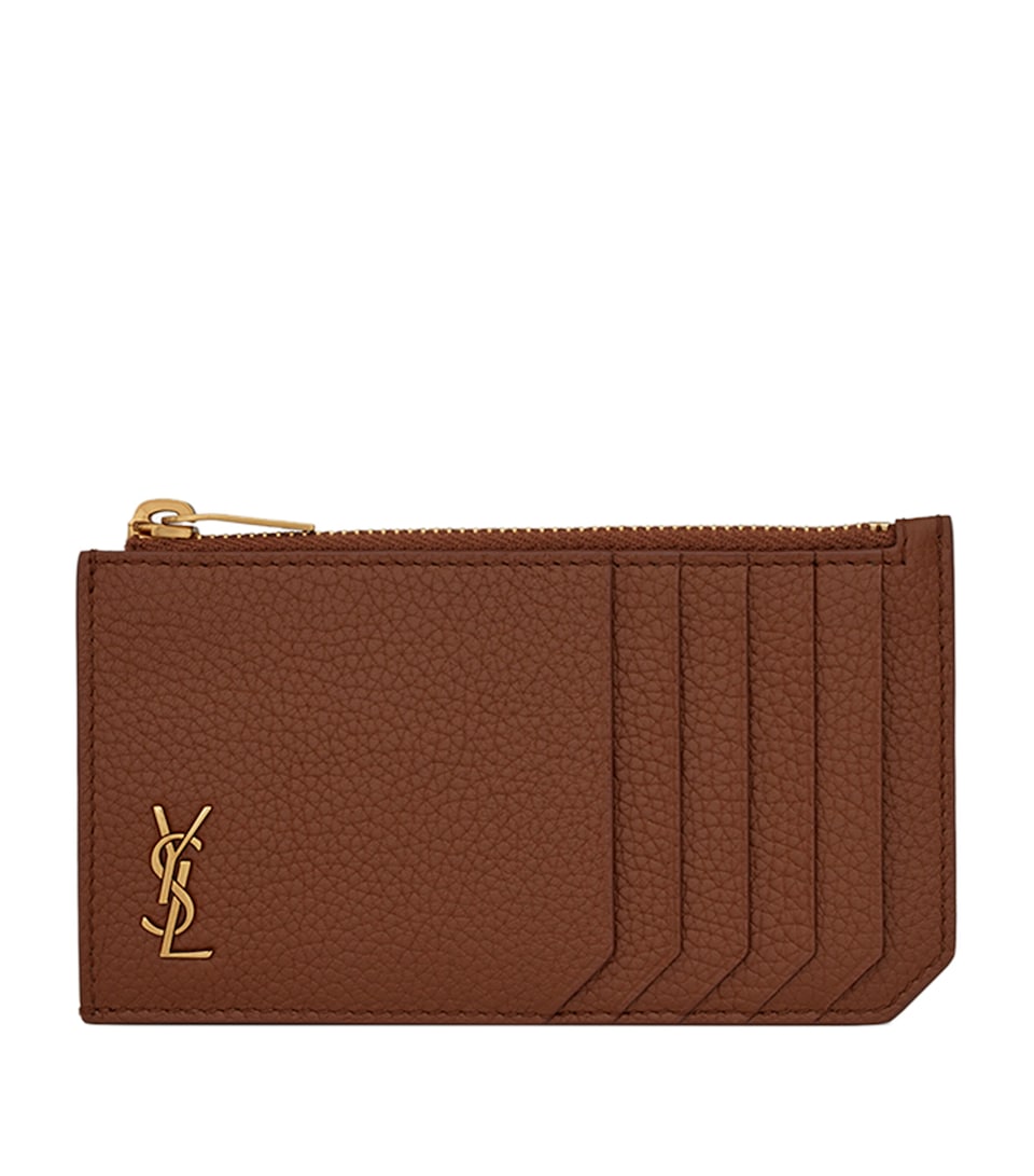 Leather Monogram Card Holder