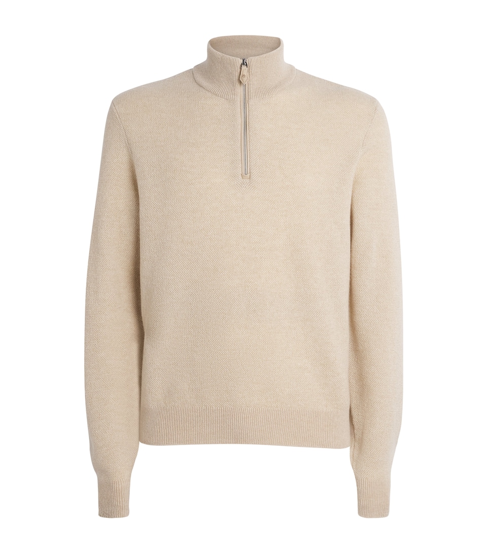Cashmere Quarter-Zip Sweater