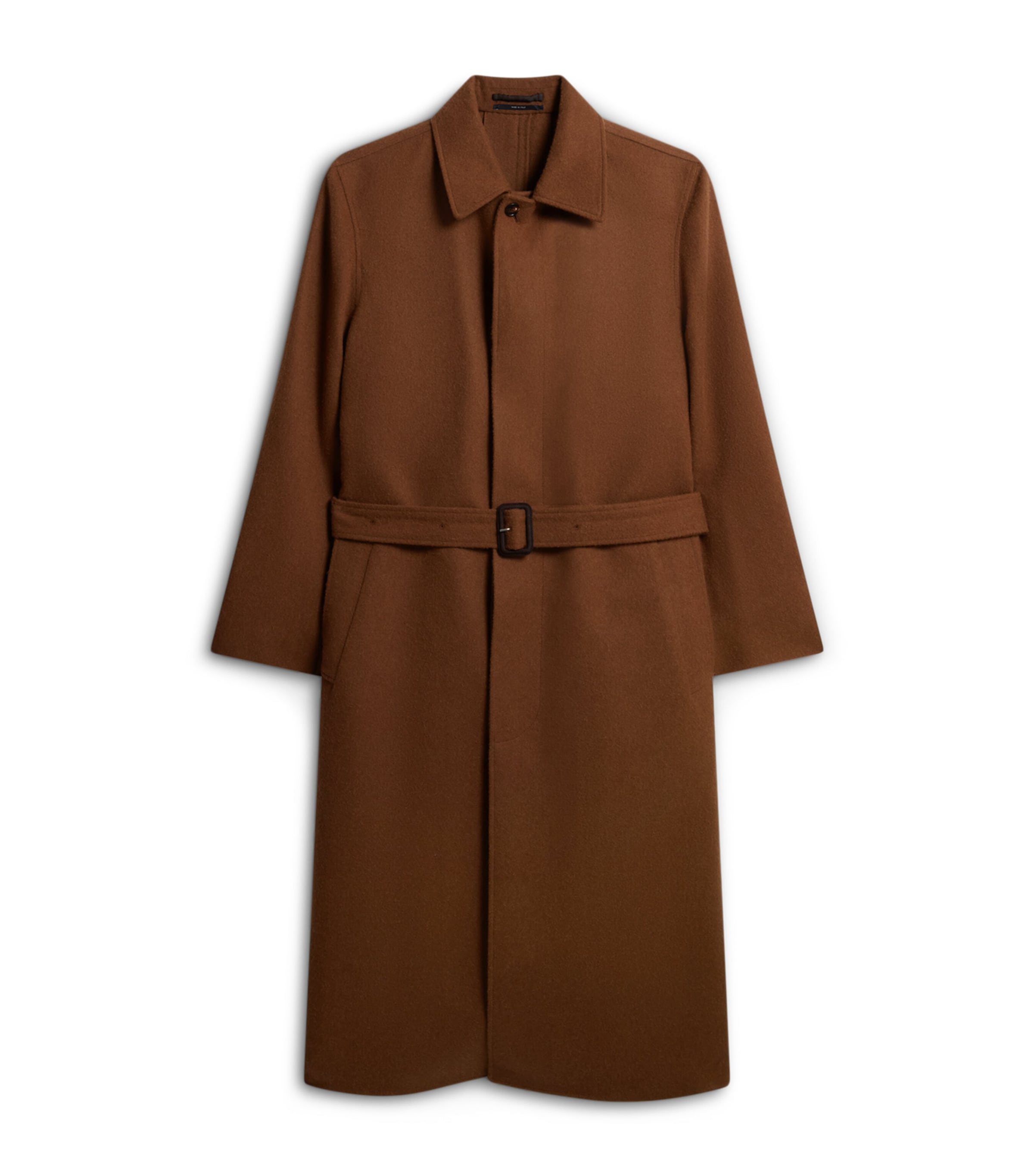Camel Balmacaan Coat