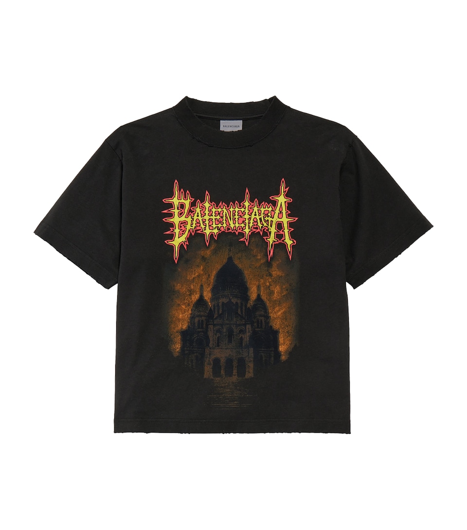 Balenciaga Womens Cotton Sacré Cœur T-Shirt