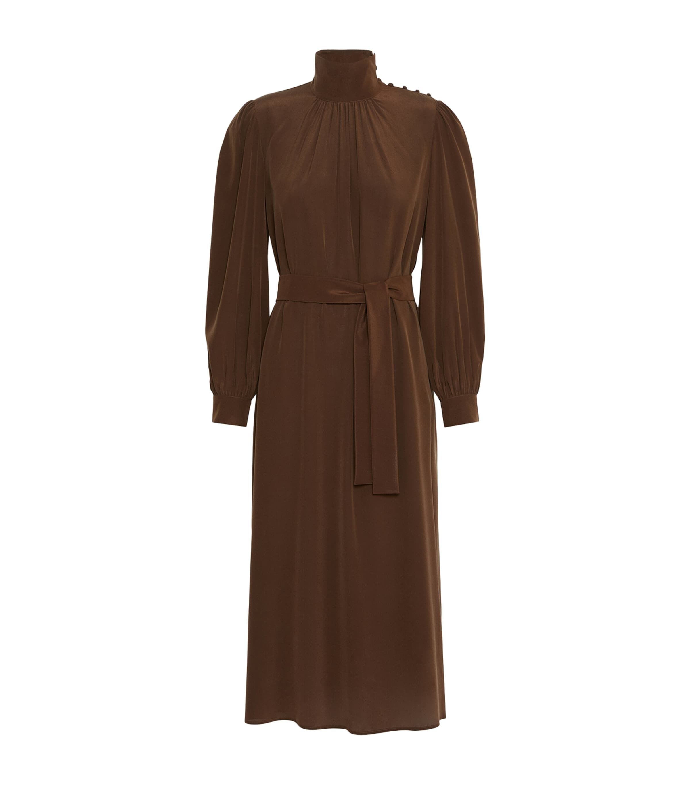 Weekend Max Mara Womens Silk Maxi Dress Brown