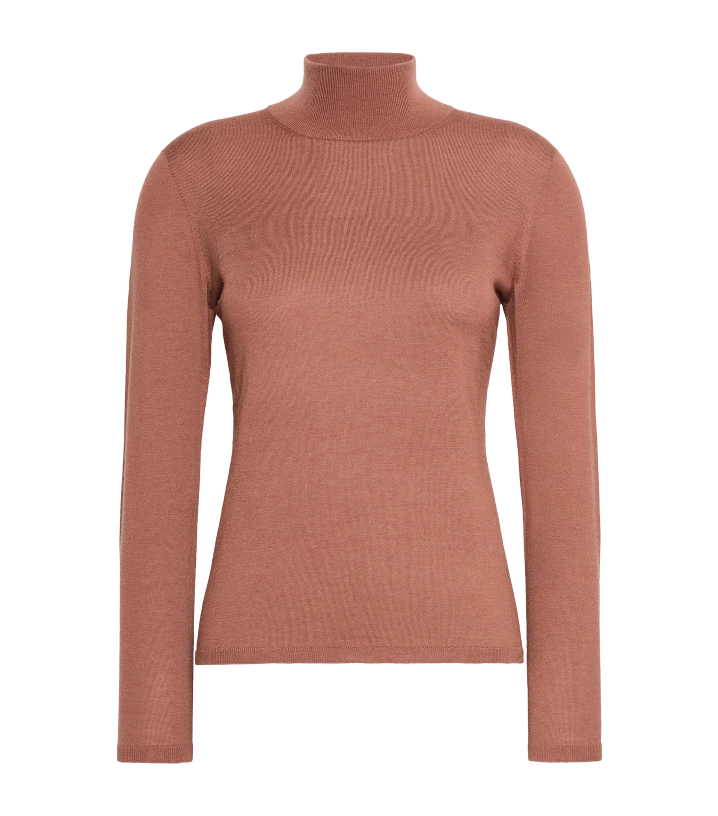 Max Mara Womens Cashmere Rollneck Sweater Terra Cotta
