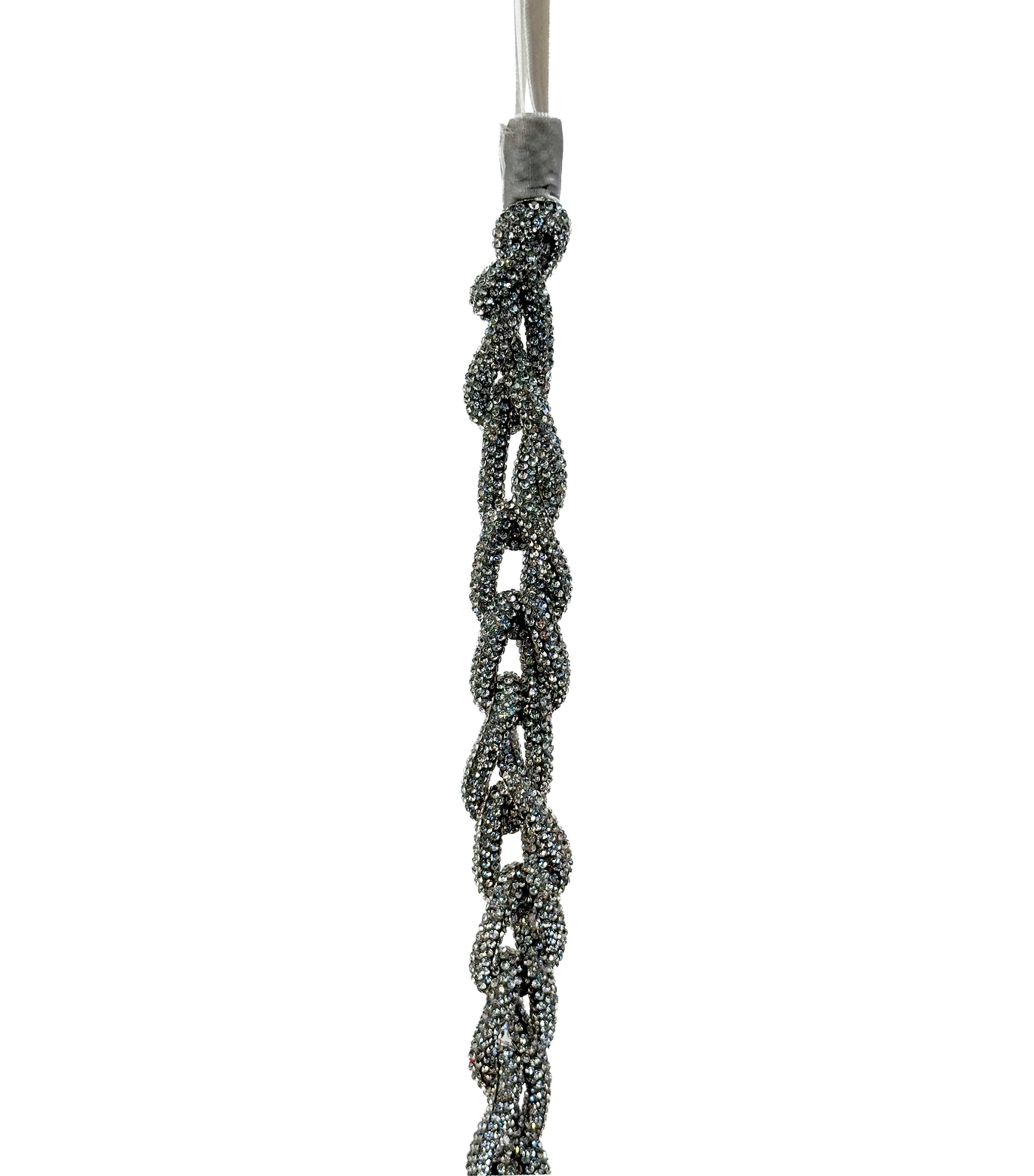 Shishi Crystal-Embellished Braided Garland Silver