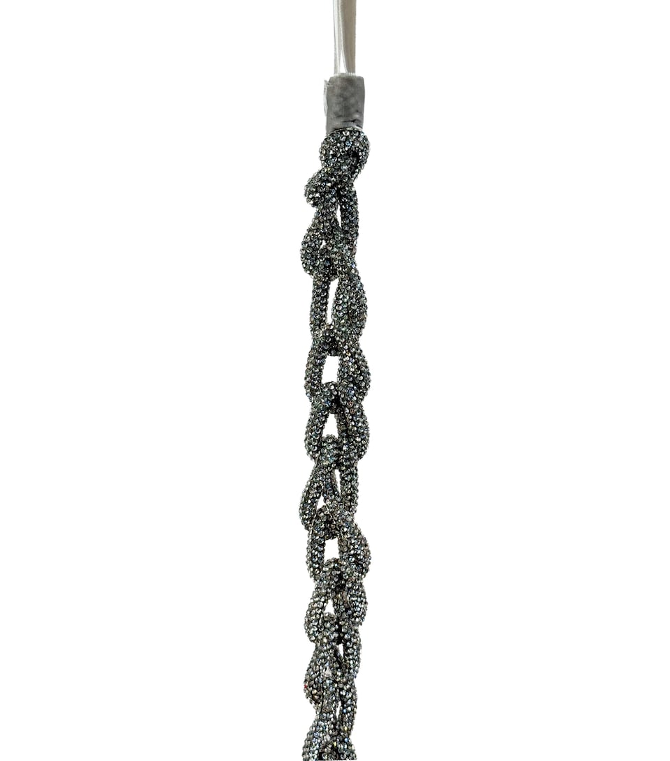 Shishi Crystal-Embellished Braided Garland Silver