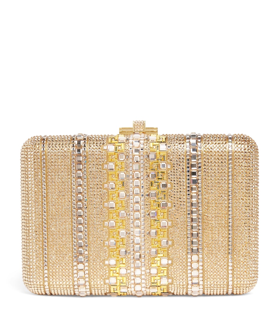 Crystal Lattice Slim Slide Clutch Bag