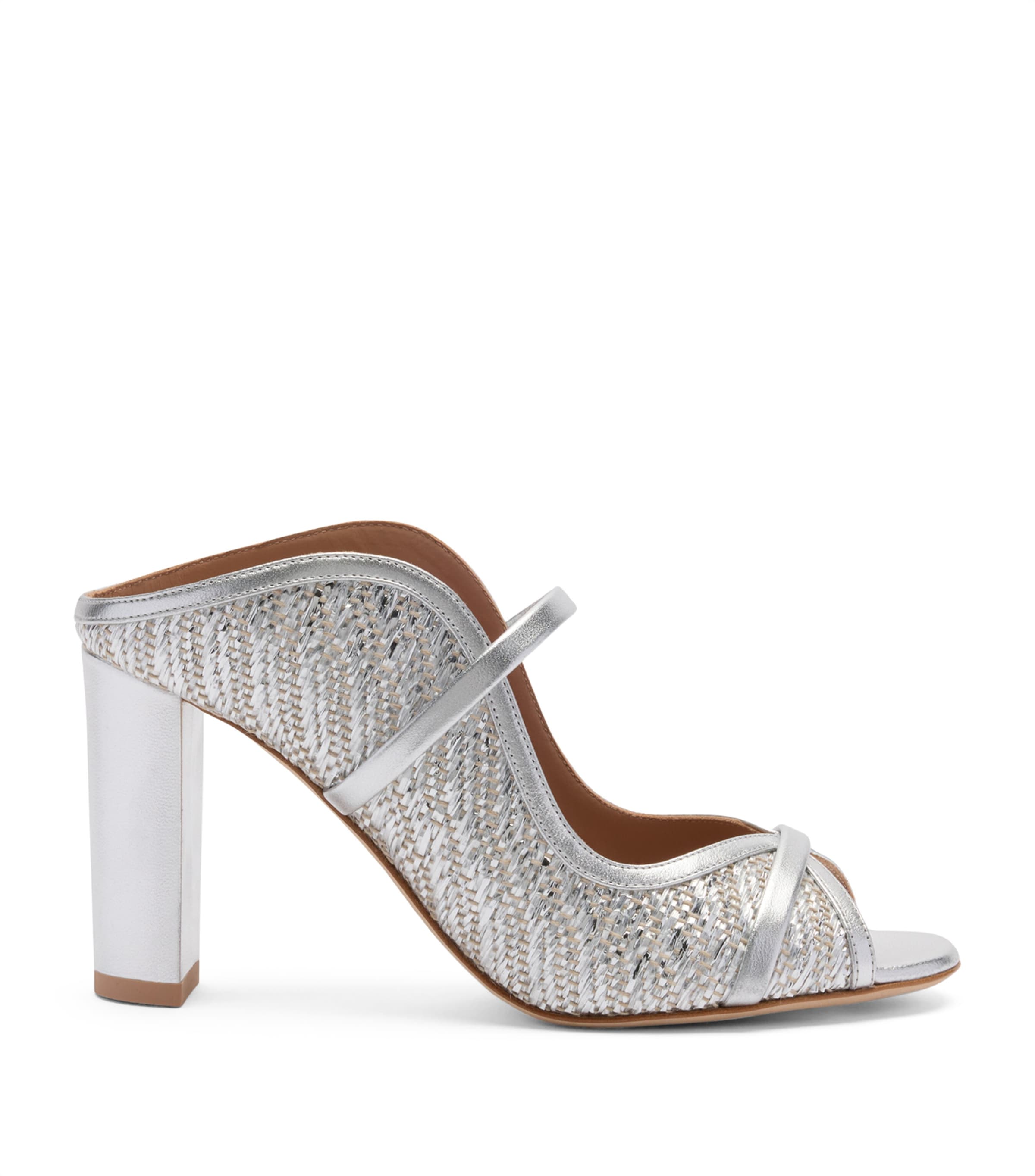 Metallic Raffia Norah Heeled Sandals 85
