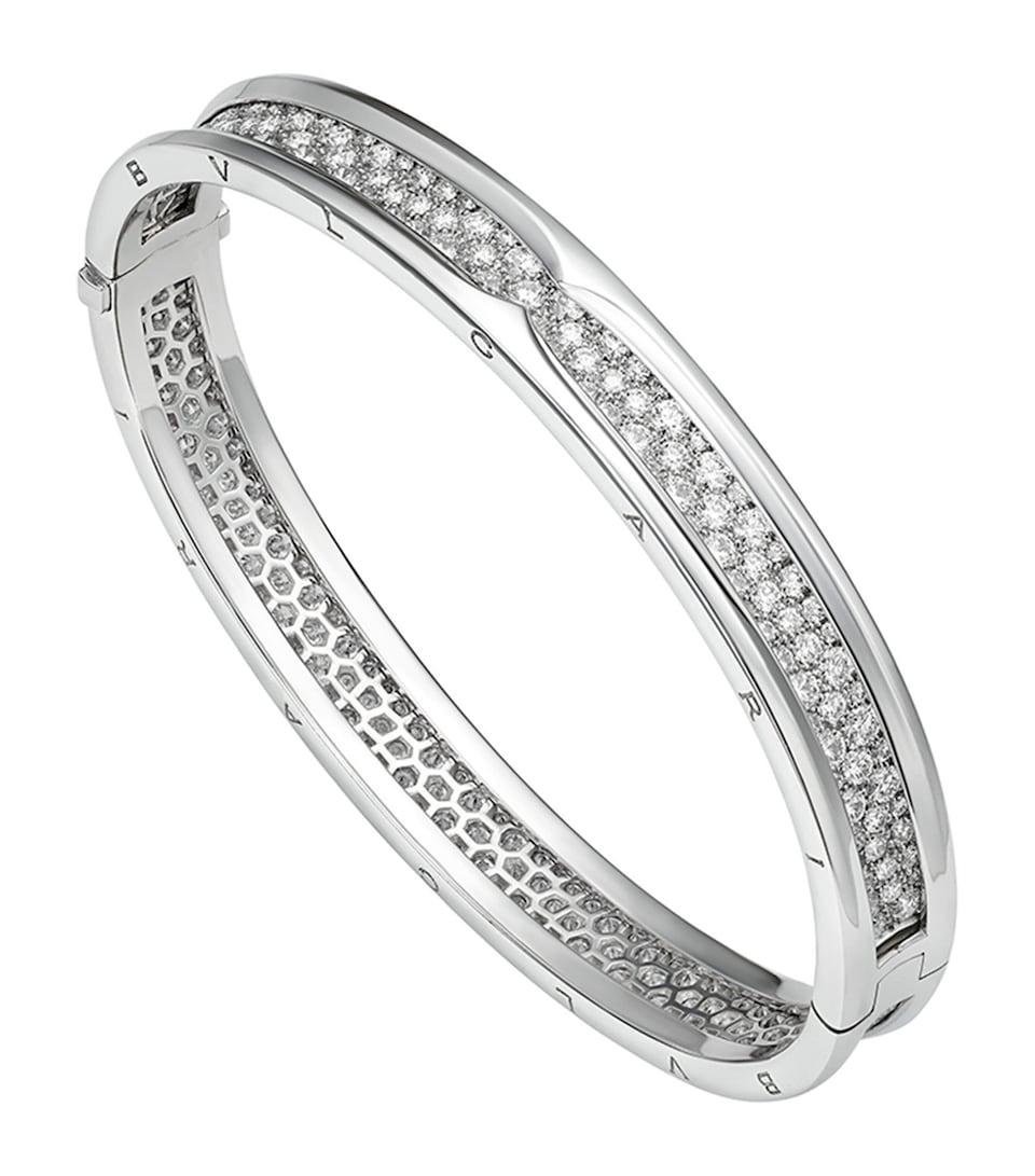 White Gold and Diamond B.zero1 Bangle