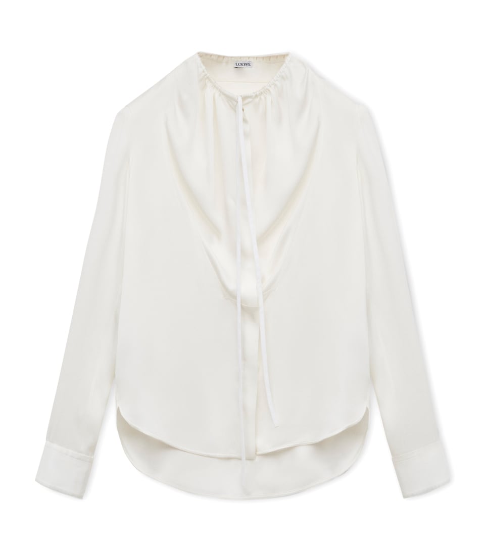 Silk-Blend Satin Blouse