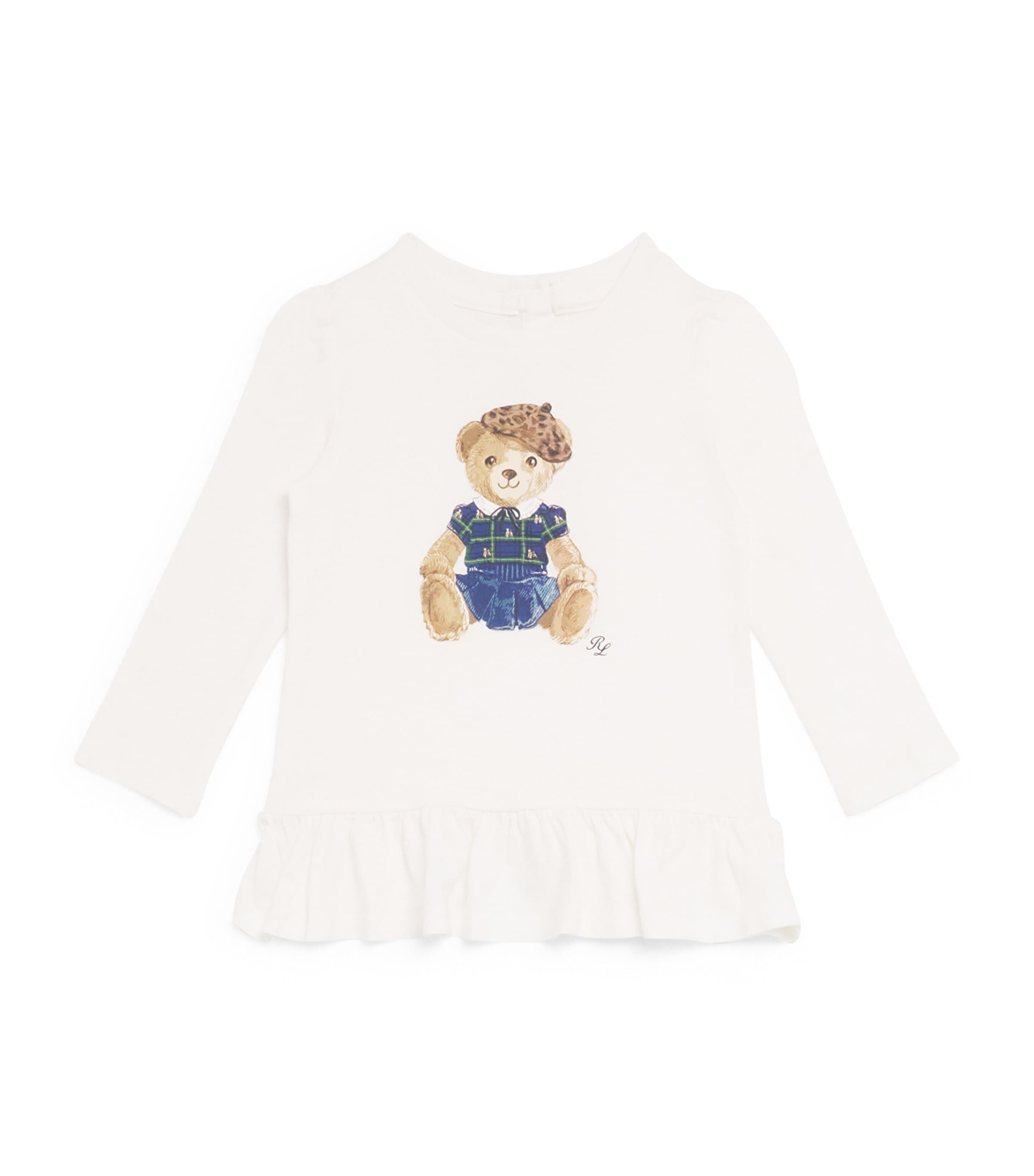 Cotton Polo Bear Long-Sleeve T-Shirt (3-24 Months)
