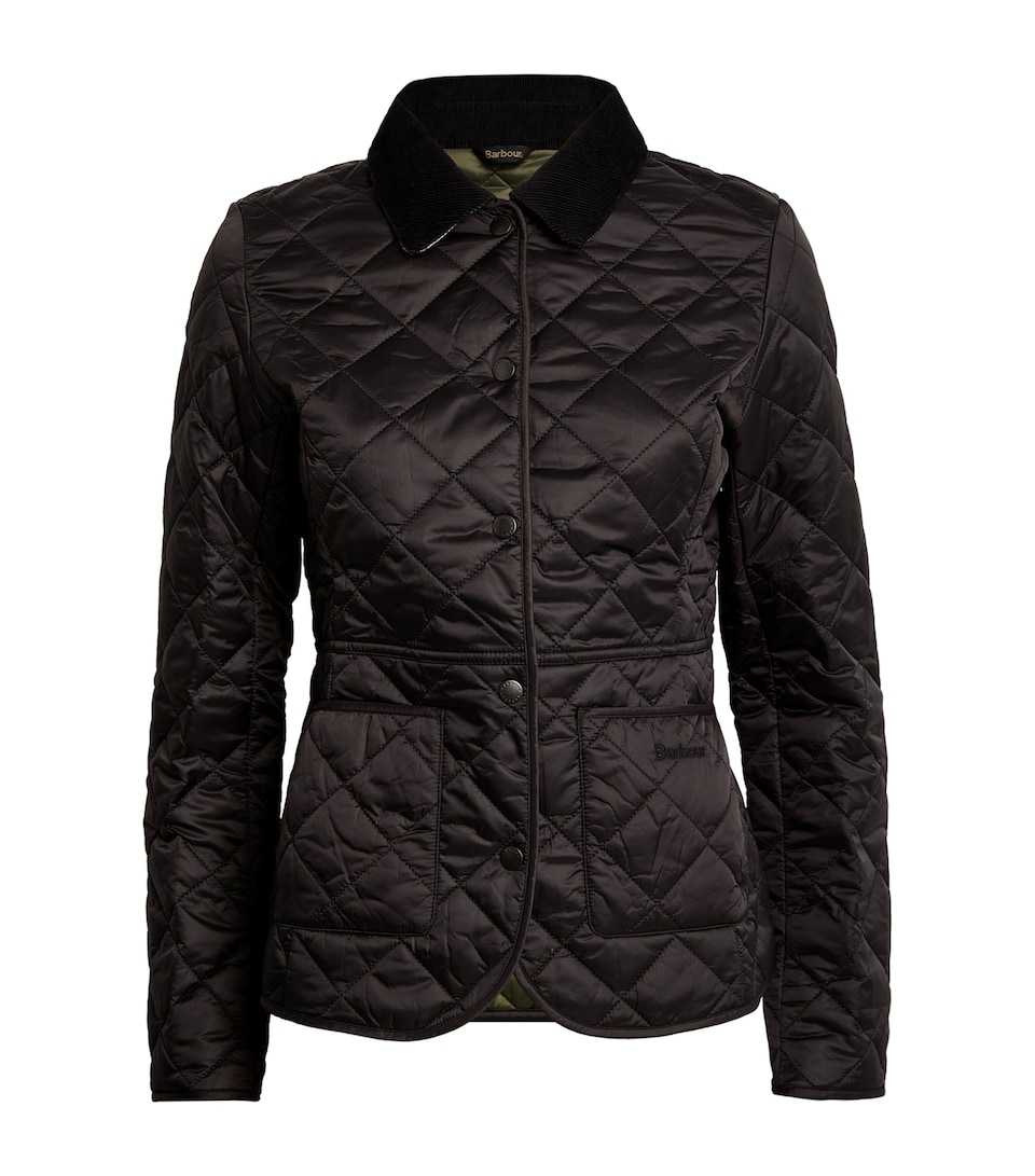 Barbour Womens Quilted Deveron Jacket Black Olive
