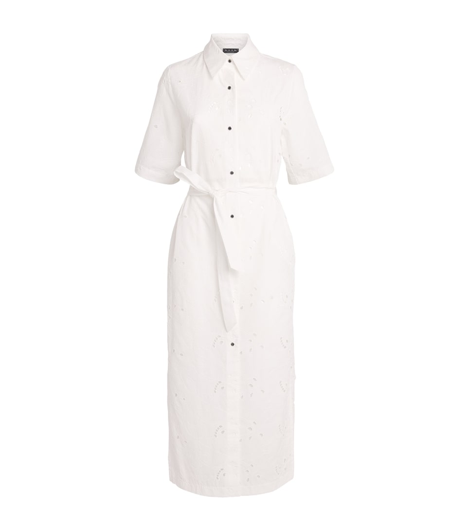 Broderie Lace Shirt Dress