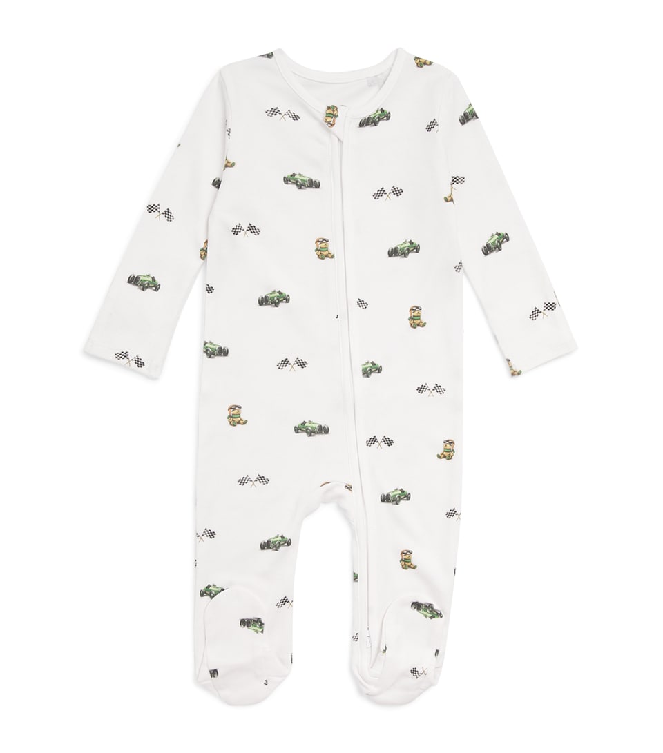 Rosa & Blue Bamboo-Organic Cotton Harrods Bear All-In-One (3-6 Months) Harrods Excl