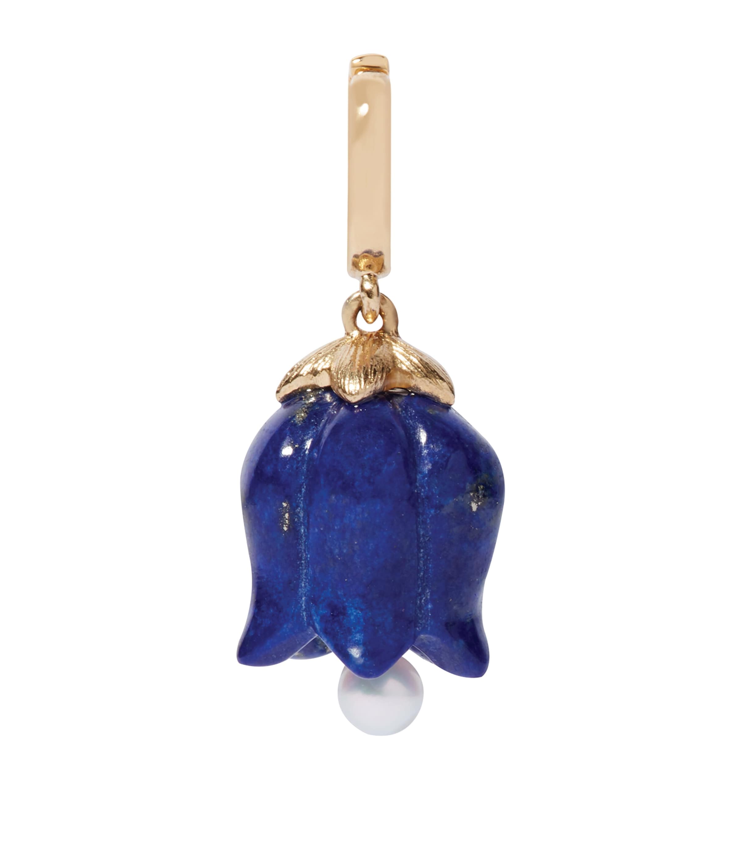 Yellow Gold and Lapis Tulip Charm