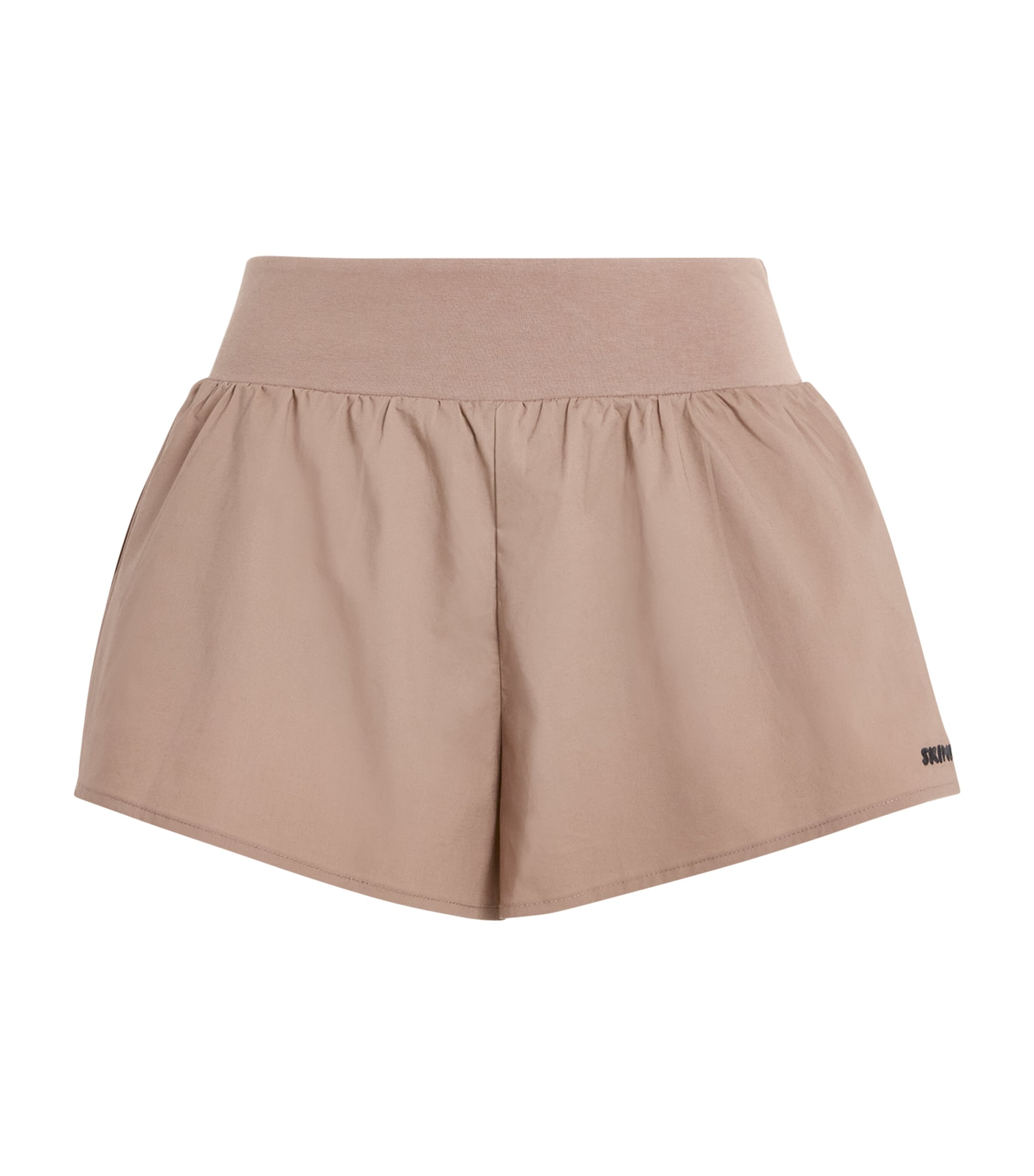 Skims Womens Stretch-Cotton Woven Flutter Shorts Desert