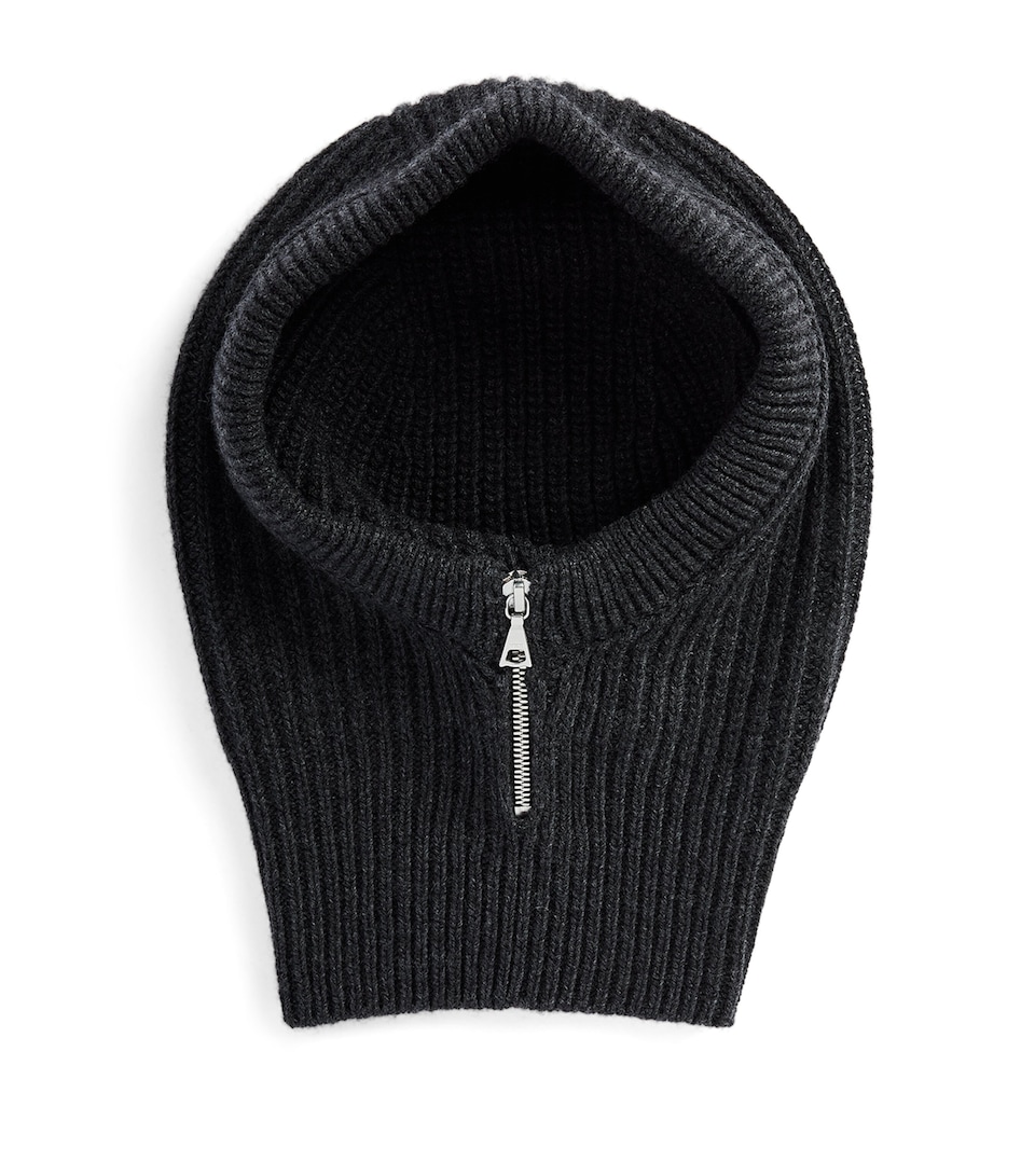 Johnstons Of Elgin Cashmere Ribbed Hood Charcoal
