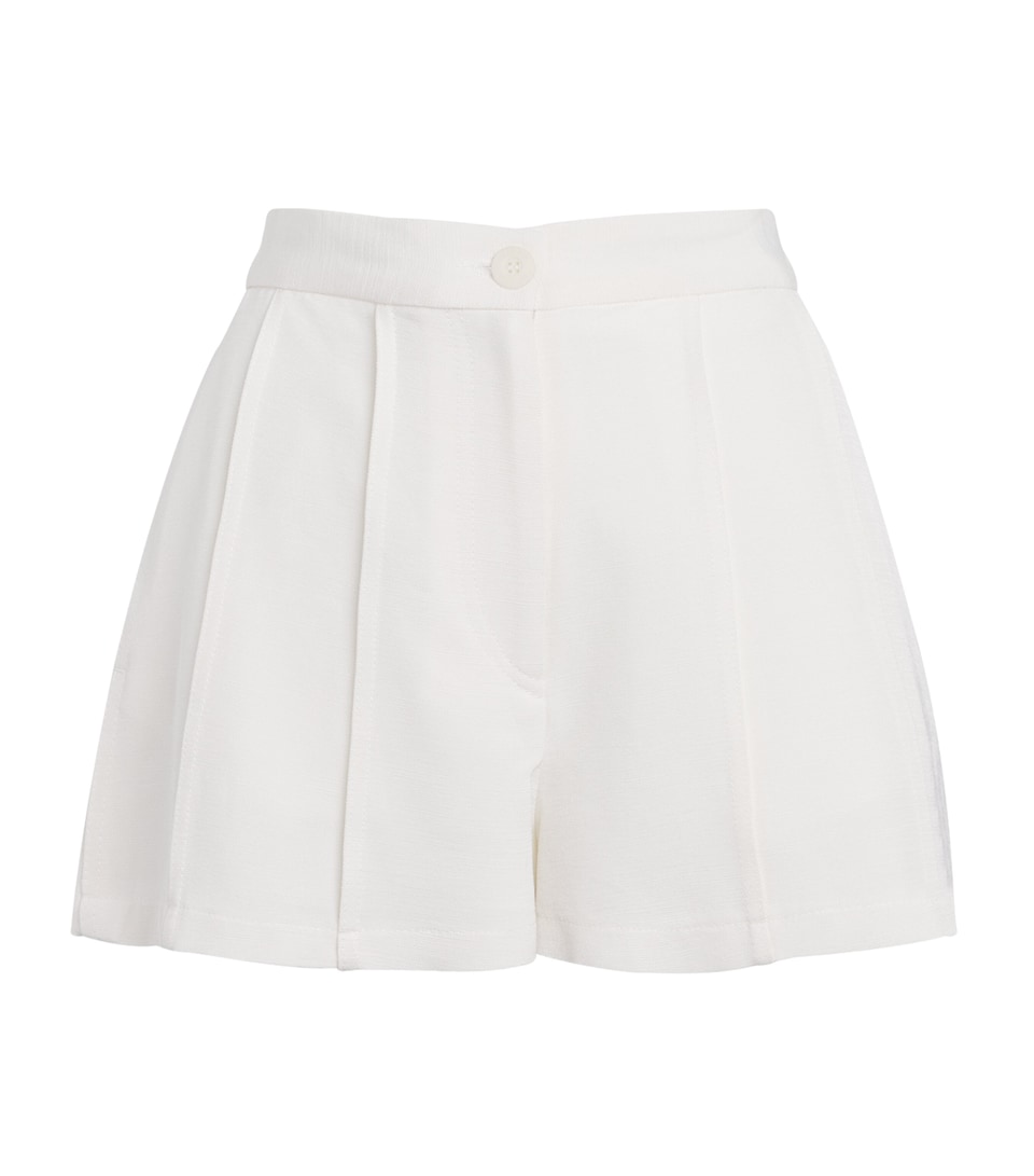 Claudie Pierlot Womens Topstitch Tailored Shorts Ecru