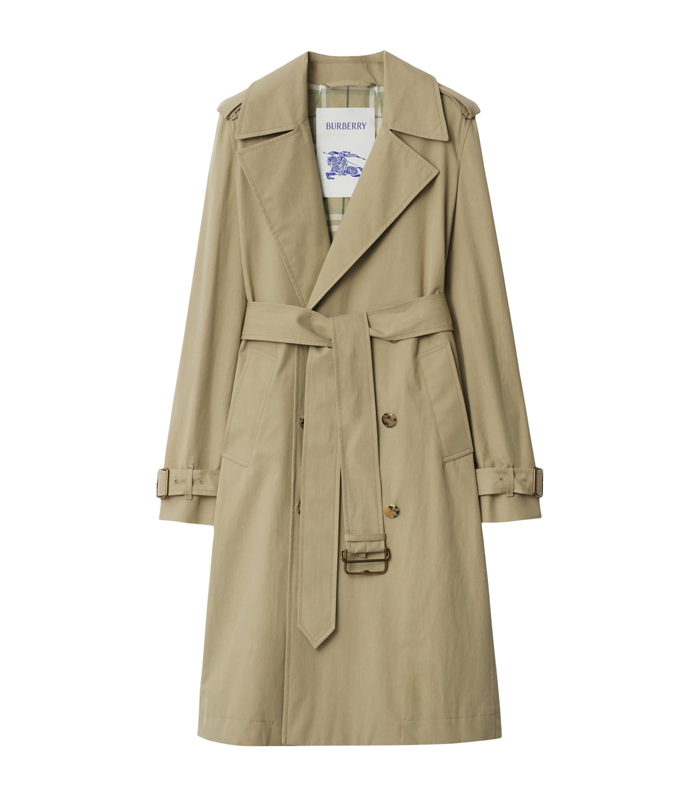 トレンチコート Burberry Sage green gabardine Waterloo trench coat Burberry Sage Gabardine Waterloo Trench Coat in Green | Lyst