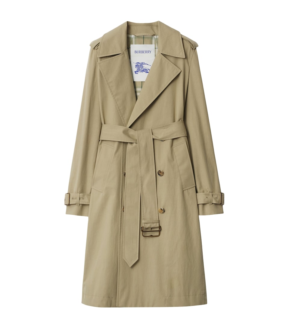 Gabardine Long Trench Coat