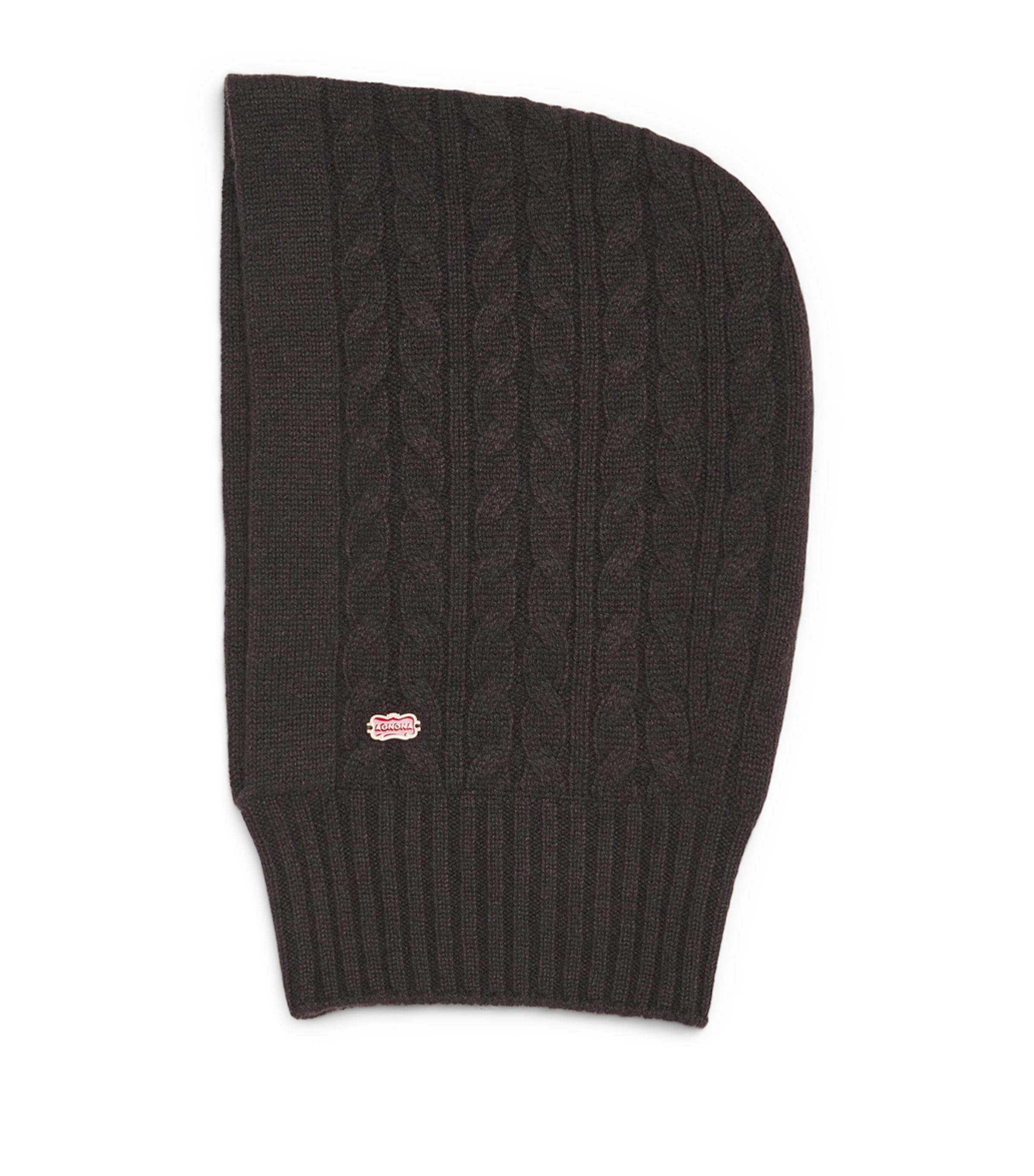 Agnona Womens Cashmere Balaclava Brown Ebony
