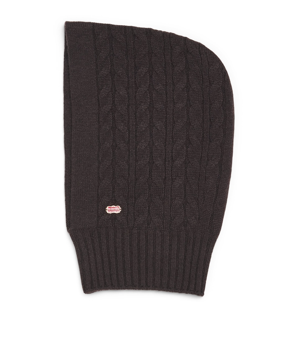 Agnona Womens Cashmere Balaclava Brown Ebony