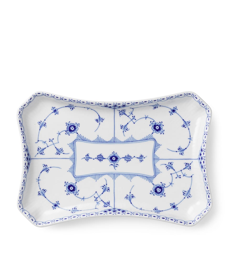 Porcelain Half Lace Rectangular Dish (24.5cm)