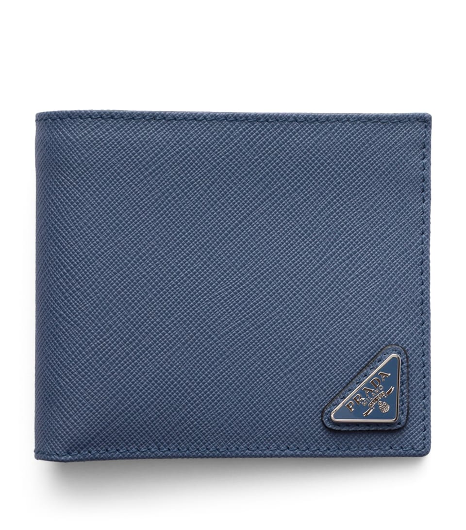 Prada Saffiano Leather Wallet Blue