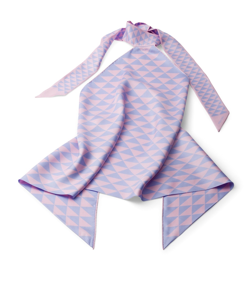 Silk Twill Halterneck Top