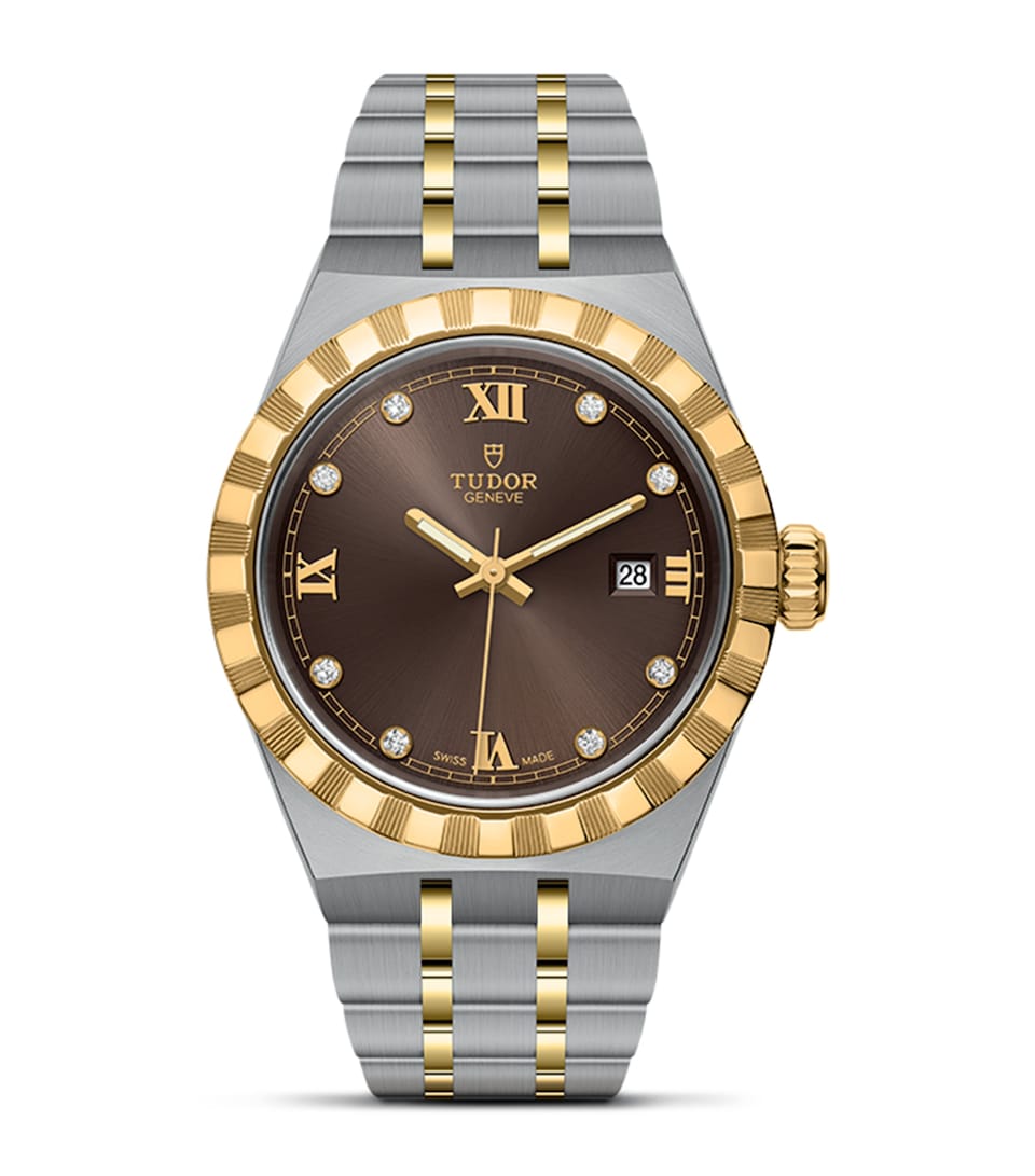 Royal Stainless Steel and Diamond Watch 28mm