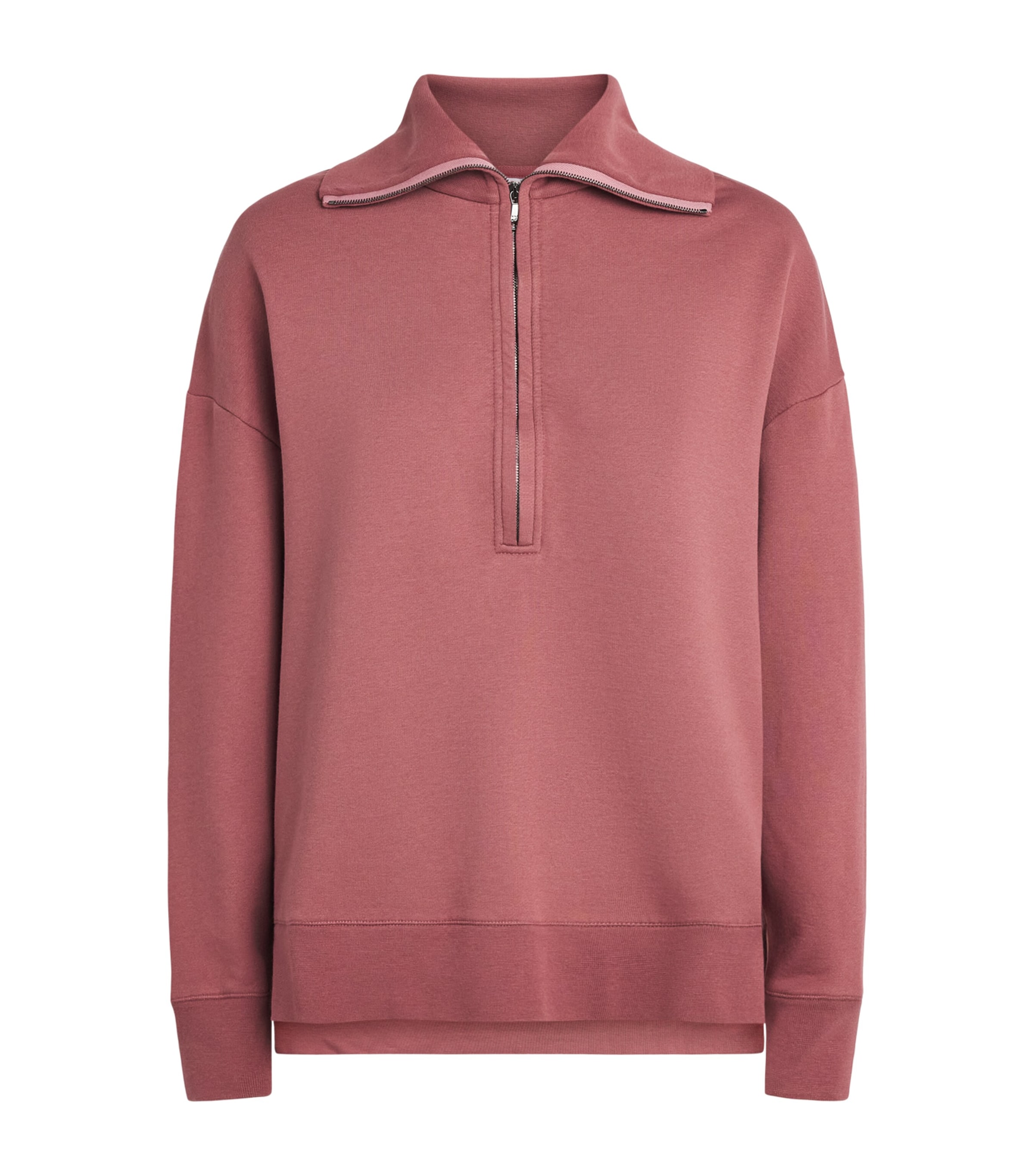 Derek Rose Womens Harley Half-Zip Sweatshirt Pink