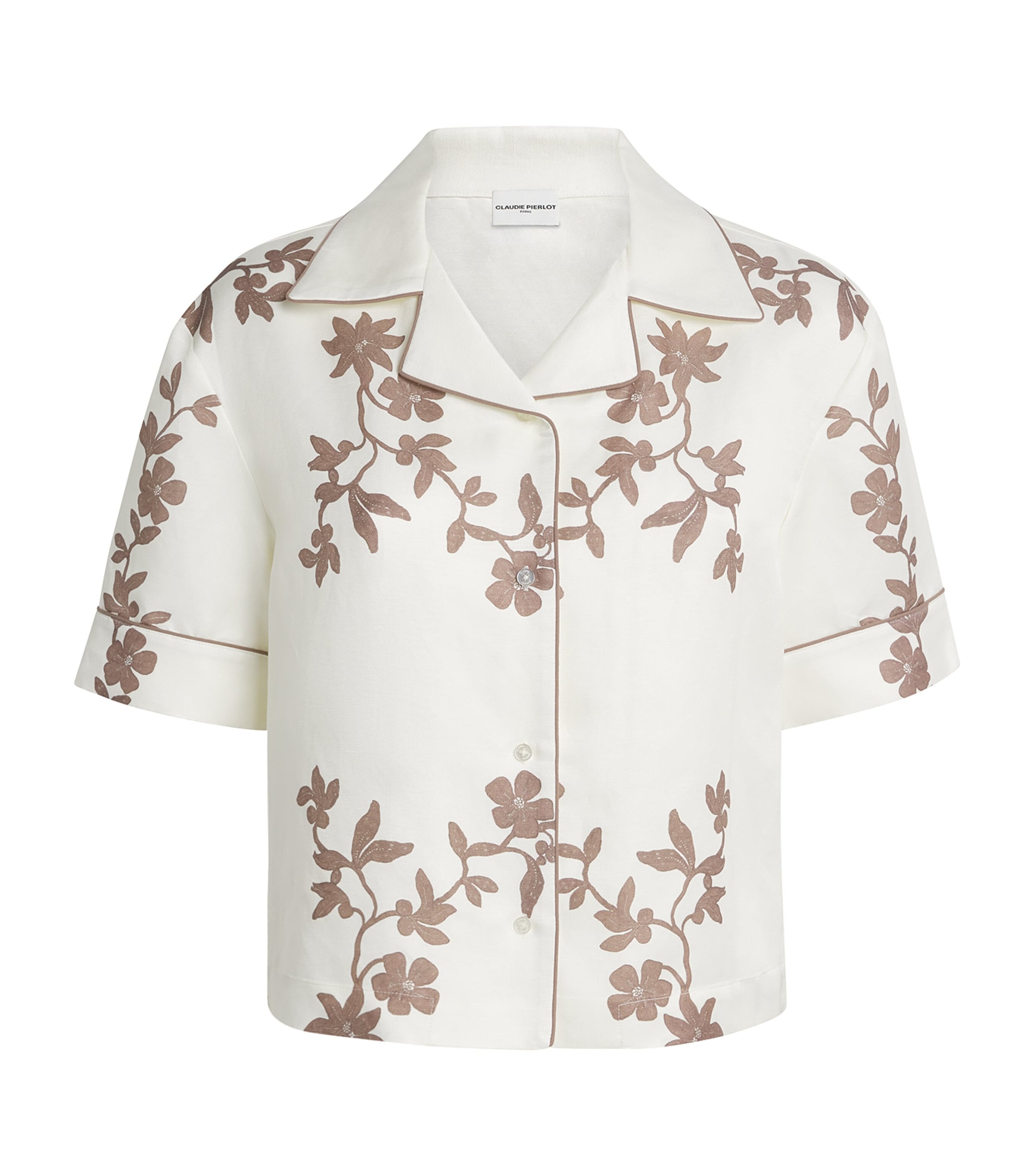 Claudie Pierlot Womens Floral Print Relaxed Shirt Light Print