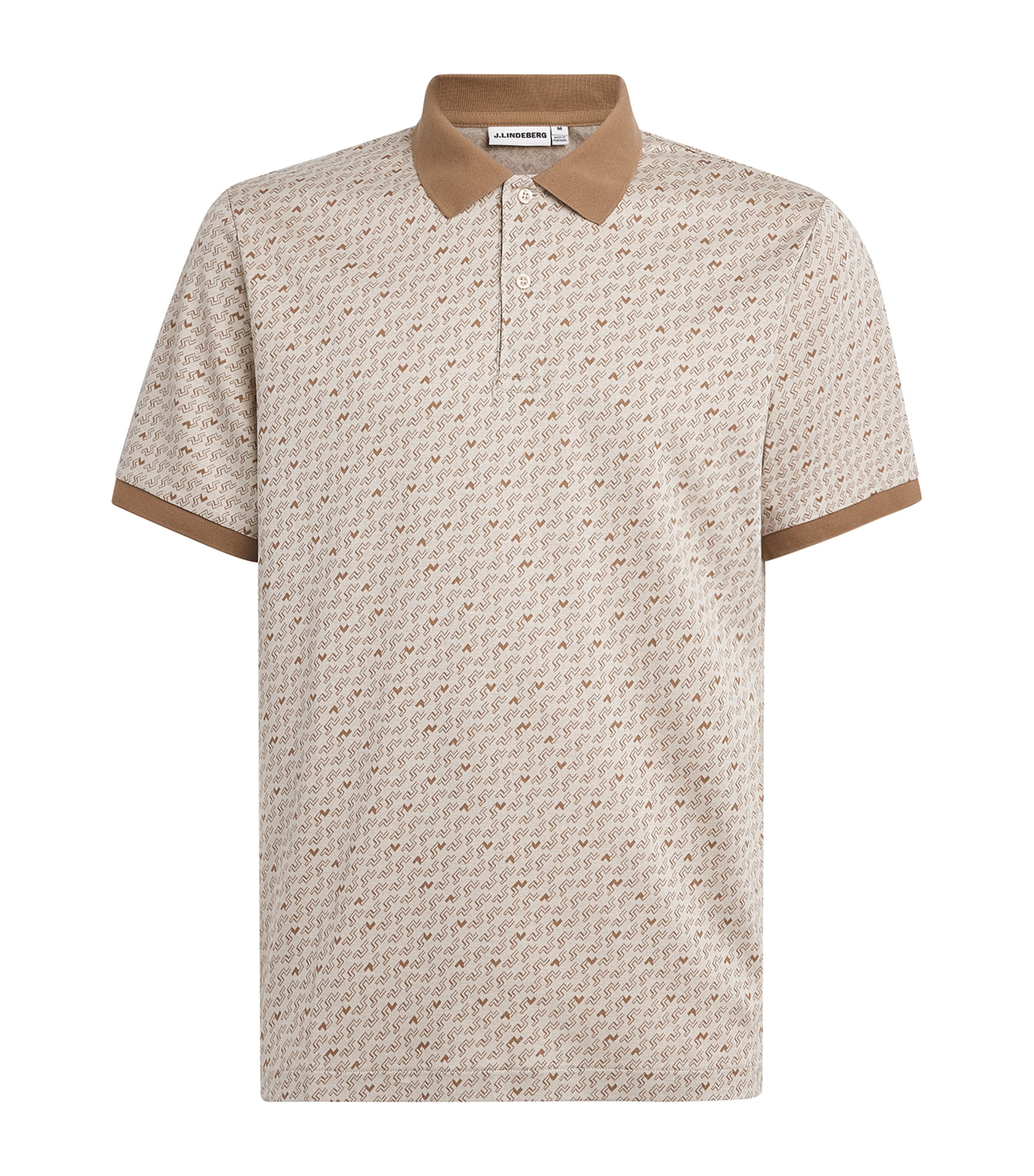 J Lindeberg Mens Cotton Jacquard Devon Polo Shirt Bias Bridge Mic