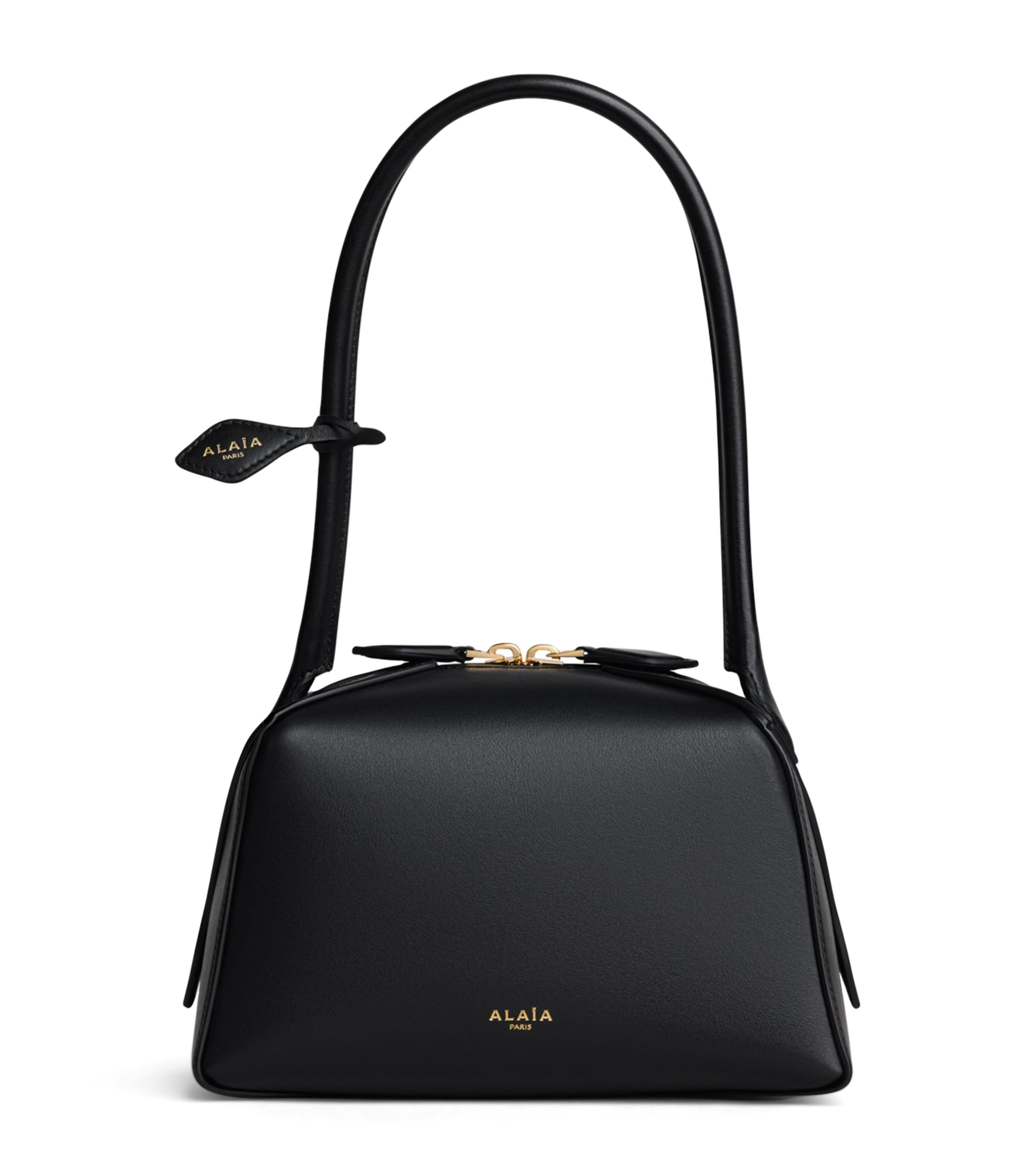 Alaïa Small Leather Le Bouledogue Shoulder Bag Black