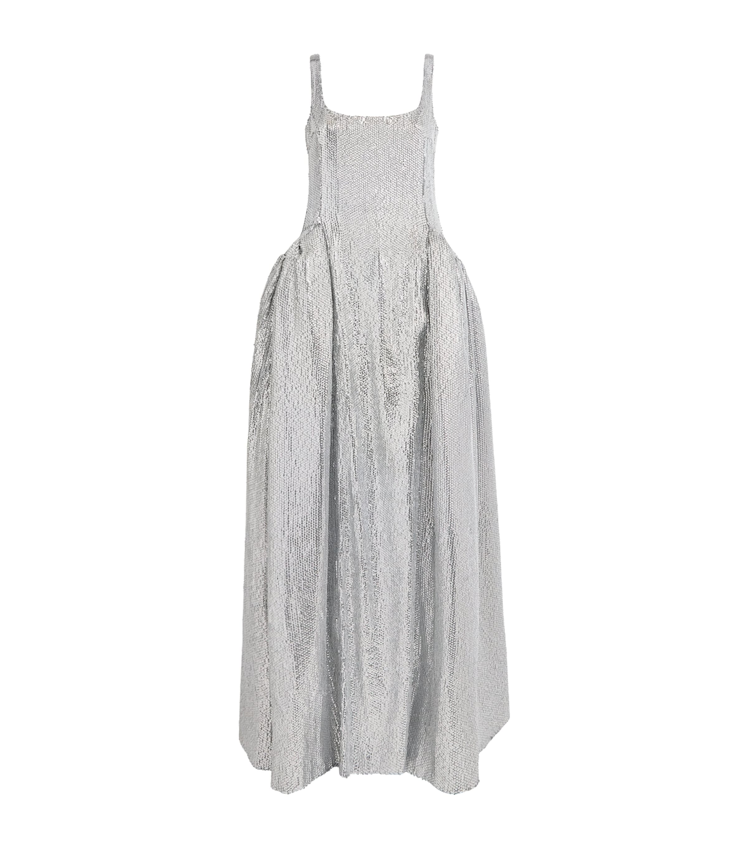 16Arlington Womens Sequin Virona Gown Silver
