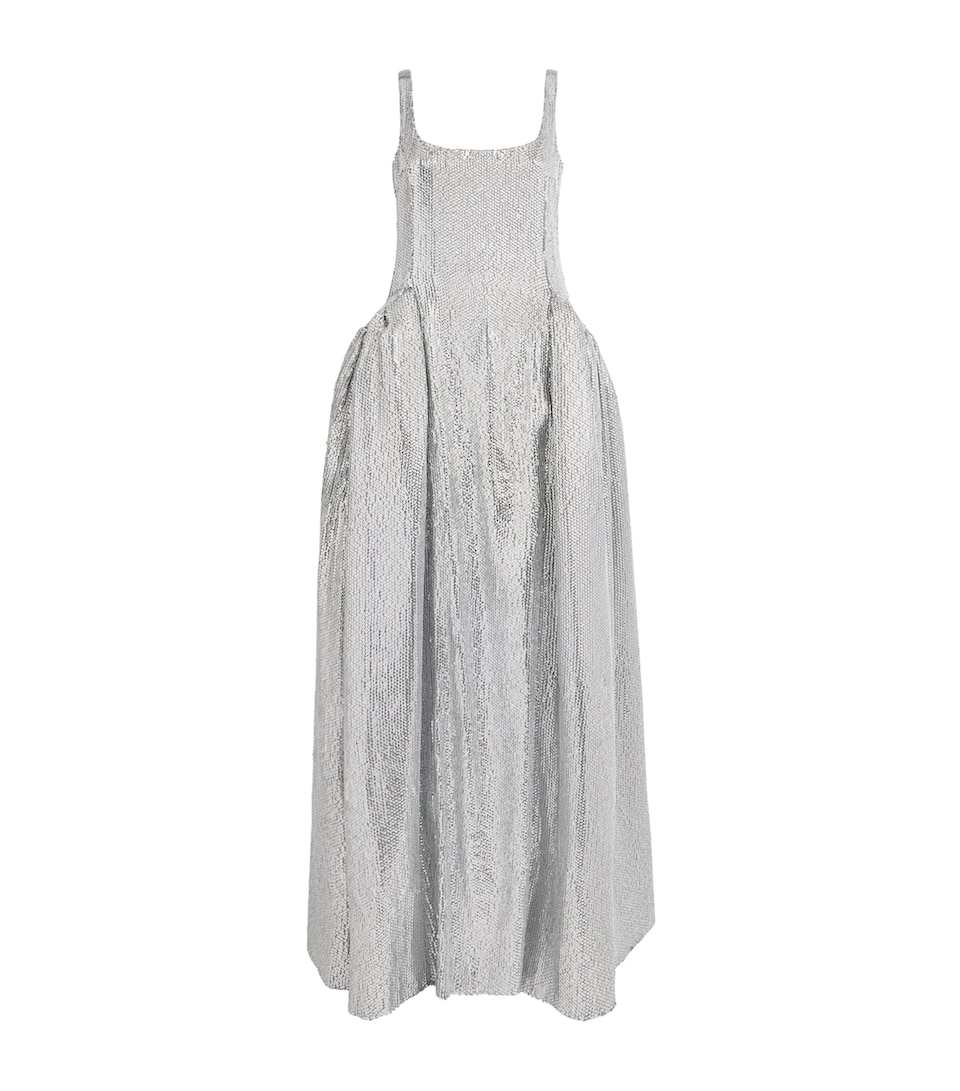 16Arlington Womens Sequin Virona Gown Silver