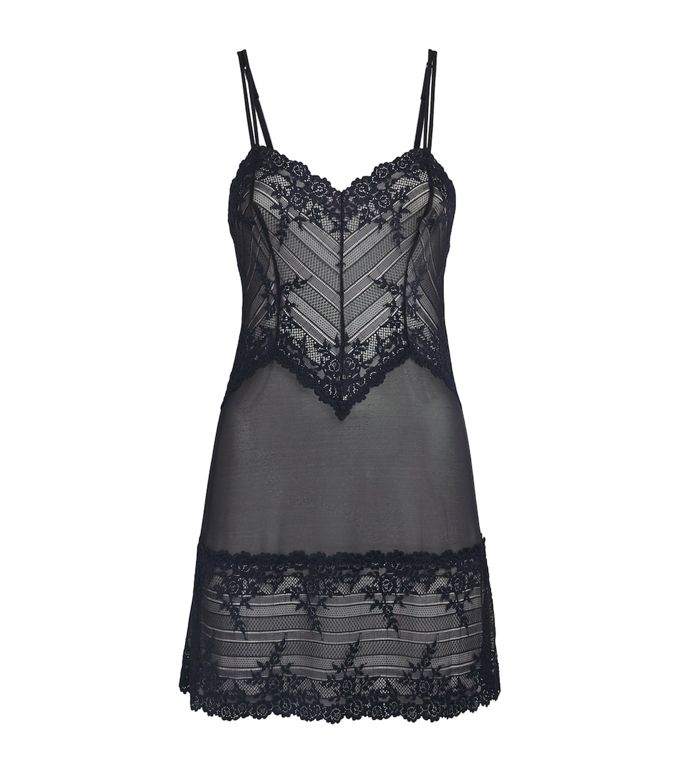 Wacoal Womens Lace Embrace Chemise Black/night Sky