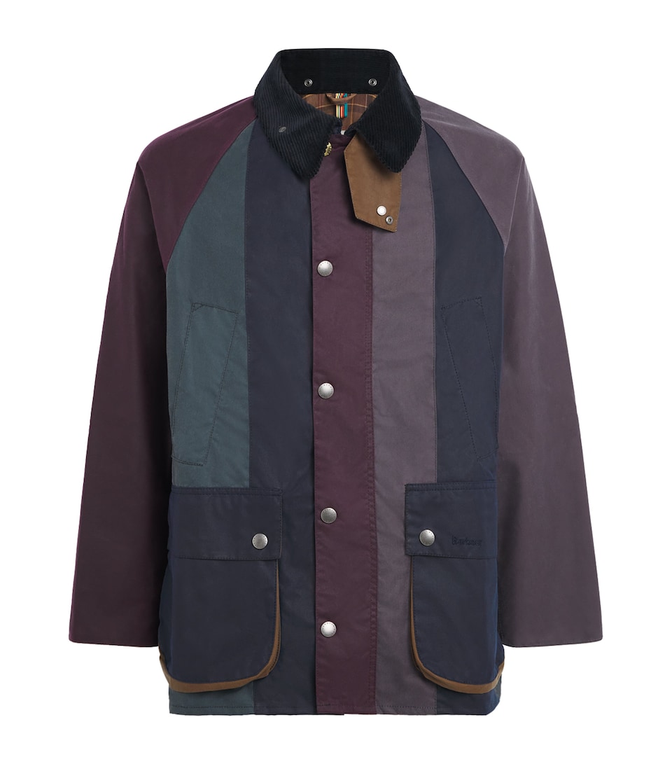 x Paul Smith Waxed Stripe Oversized Bedale Jacket