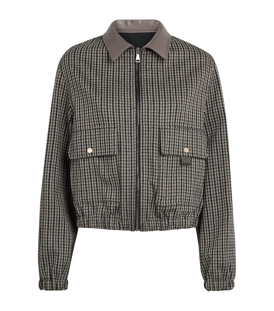 Fabiana Filippi Womens Houndstooth Bomber Jacket Only One Colour