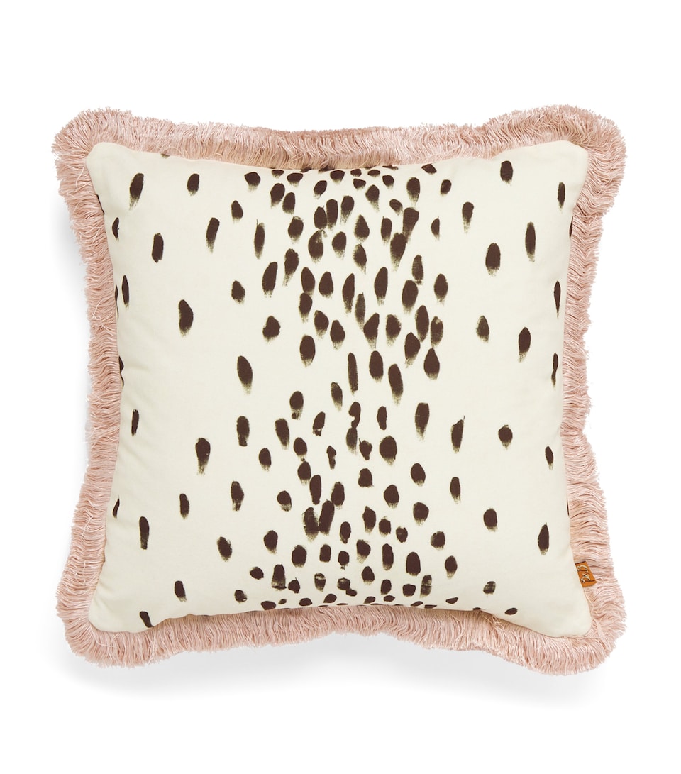 Fringed Tottenham Dalmatian Cushion (52cm x 52cm)