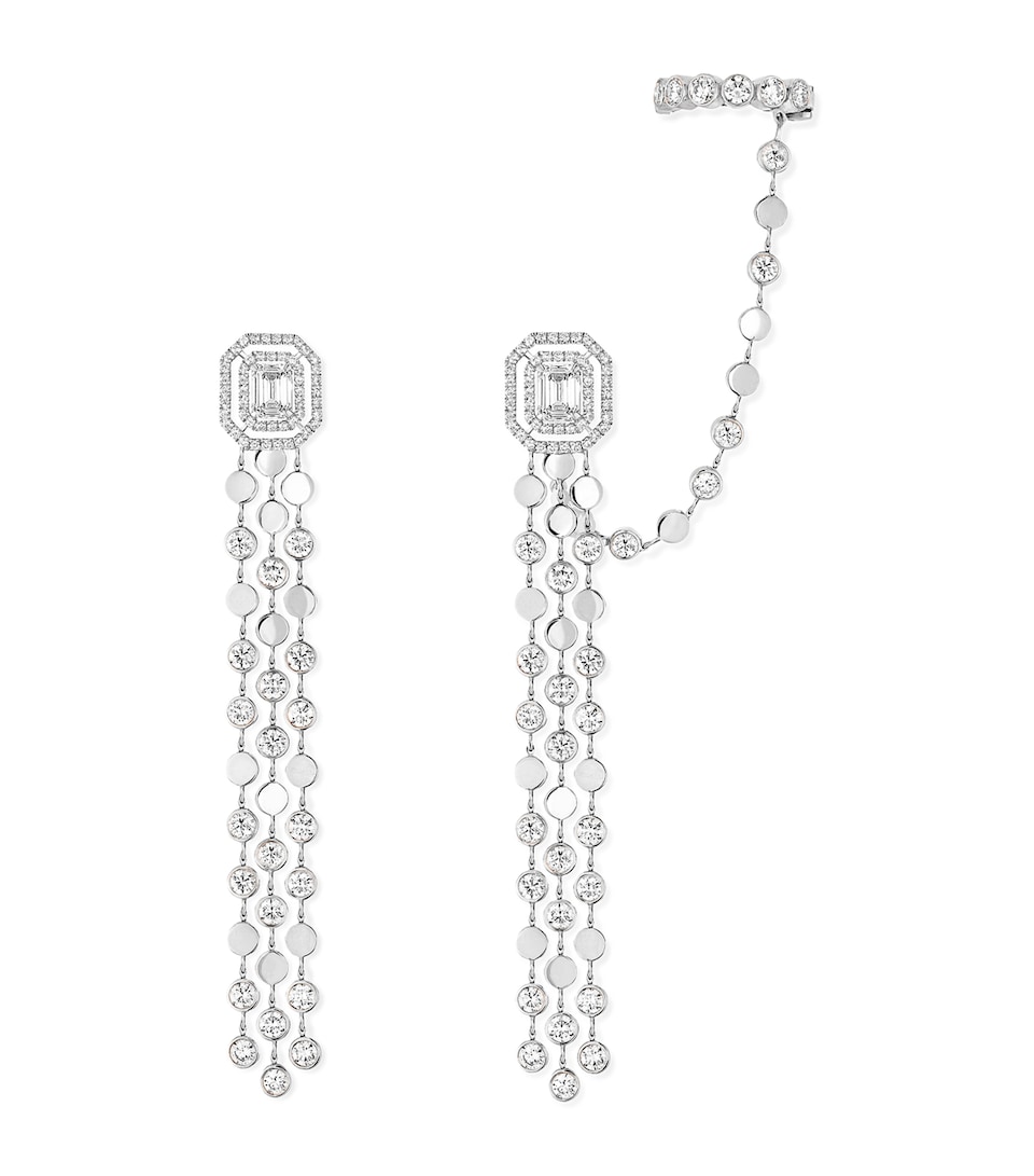 Messika D-Vibes Diamond and White Gold Drop Earrings White Gold