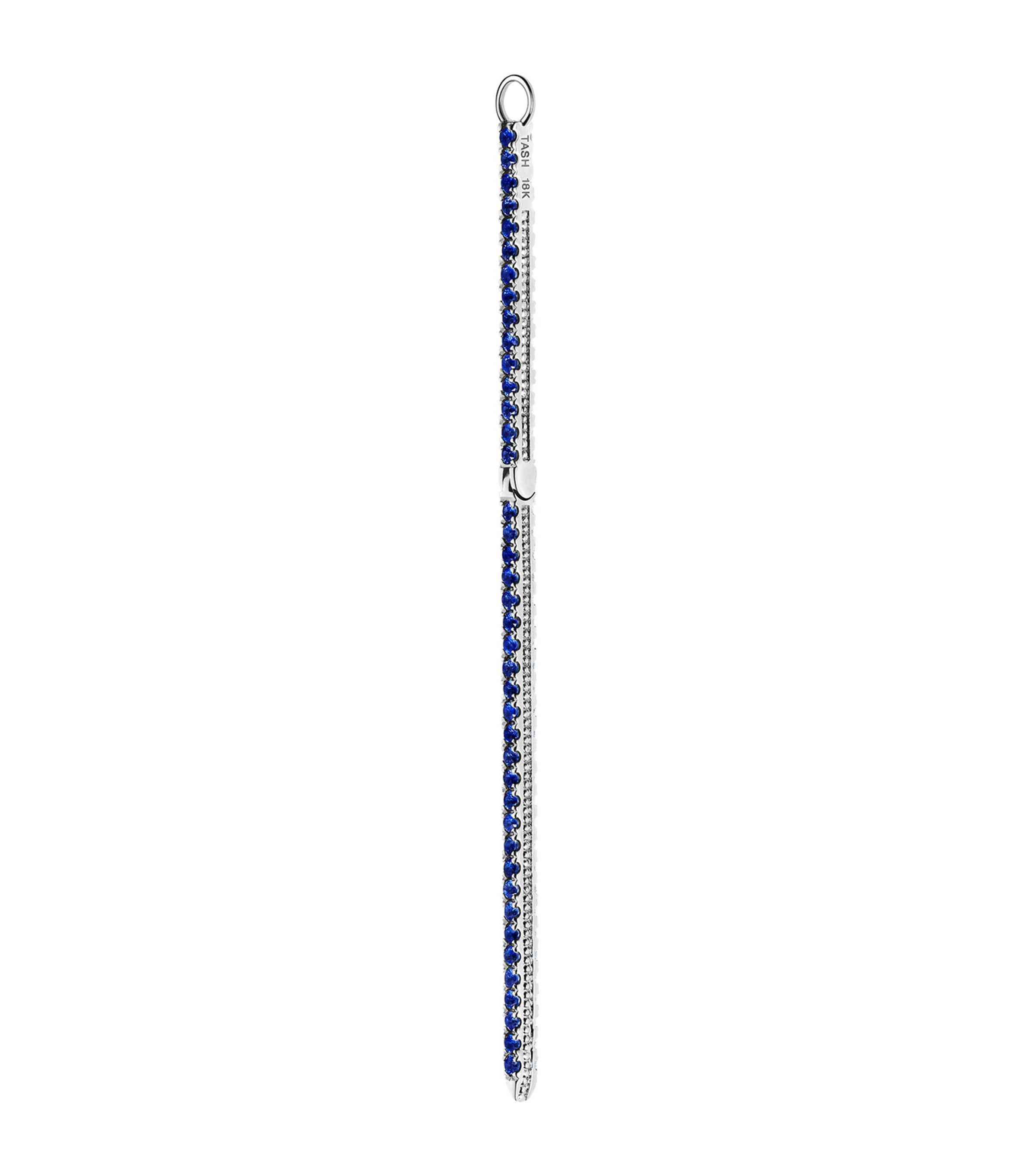 Maria Tash Diamond and Sapphire Eternity Bar Earring Charm (50mm) White Gold