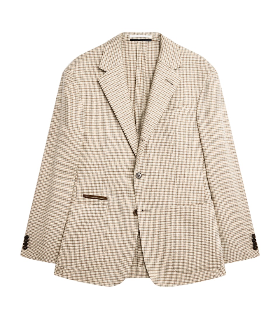 Dunhill Mens Wool Houndstooth Cavendish Single-Breasted Sports Coat