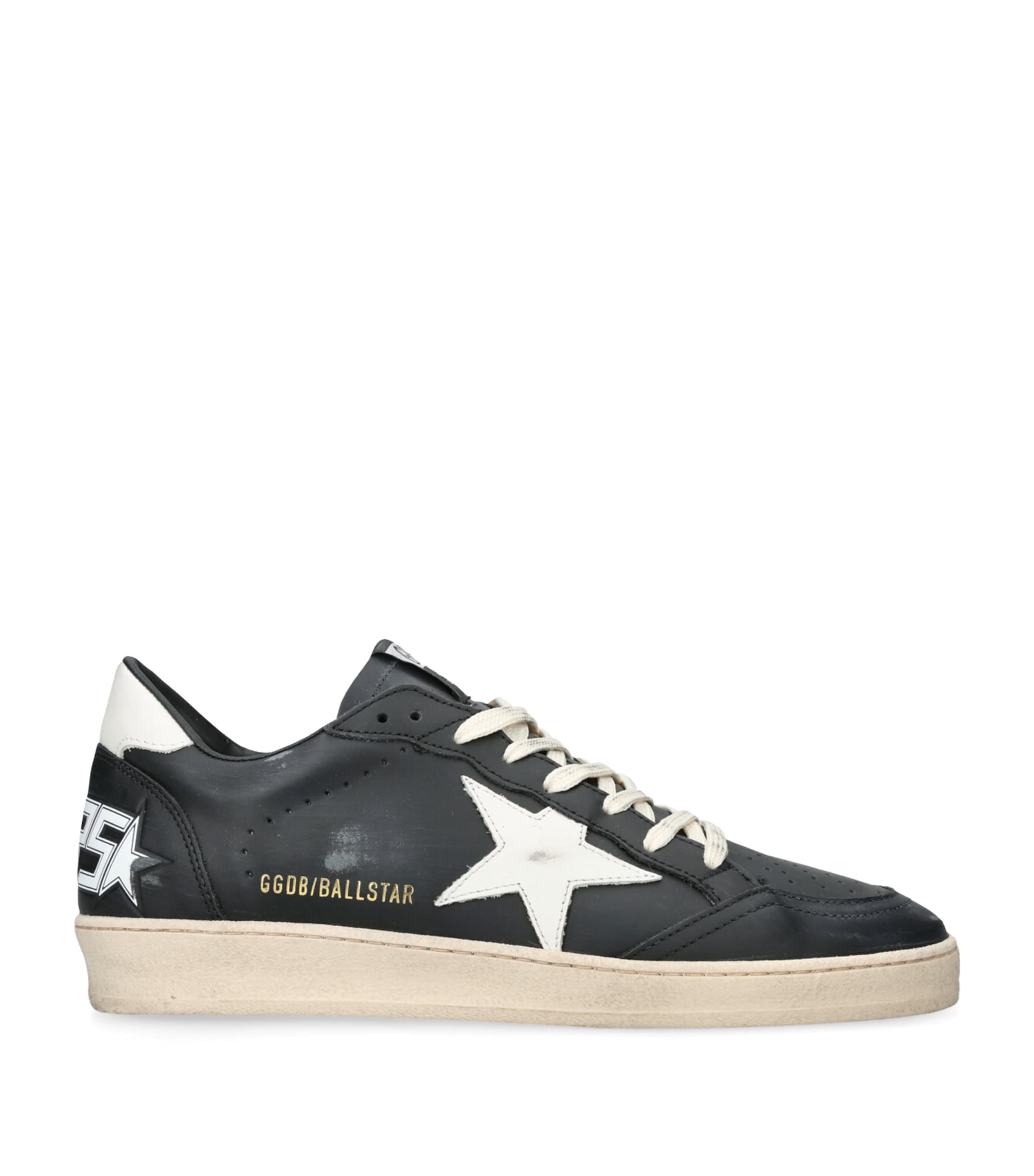 Golden Goose Leather Ballstar Sneakers Blk/white