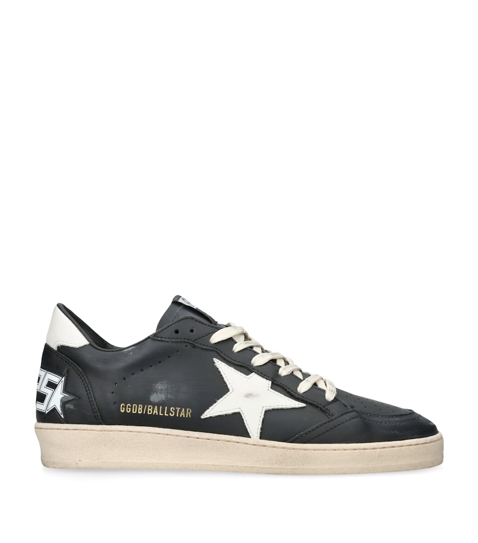 Golden Goose Leather Ballstar Sneakers Blk/white