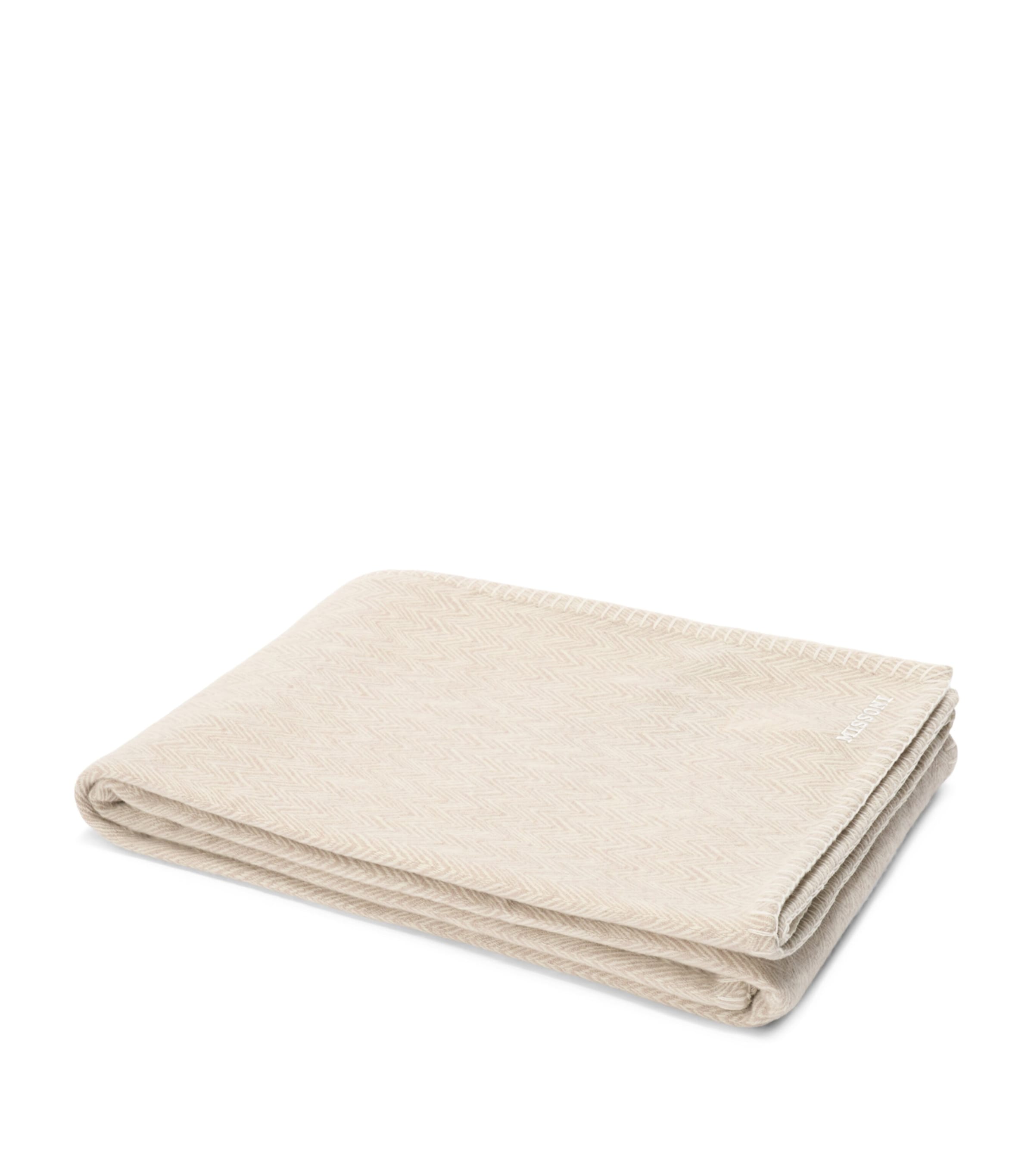 Missoni Home Wool-Cashmere Camelia Throw (130cm x 190cm) Natural