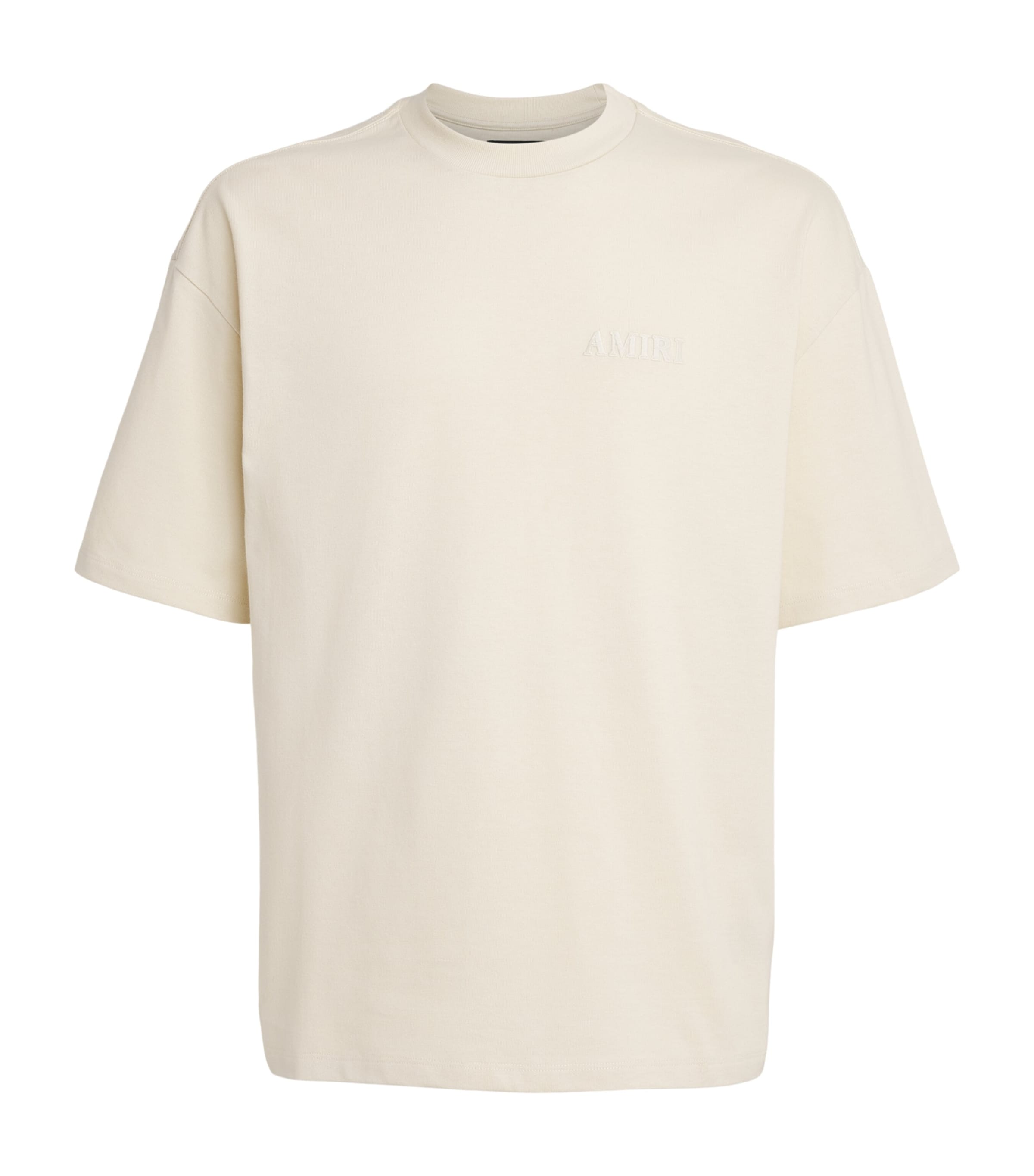 AMIRI Mens Cotton Embroidered Logo T-Shirt Birch