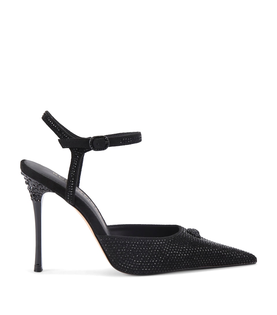 Embellished Ankle Strap Heels 105