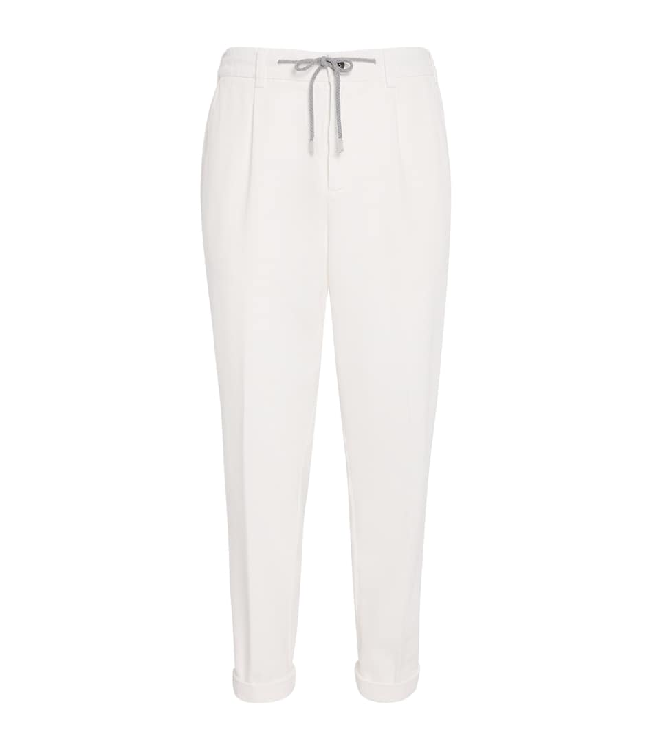 Cotton Drawstring Tapered Trousers
