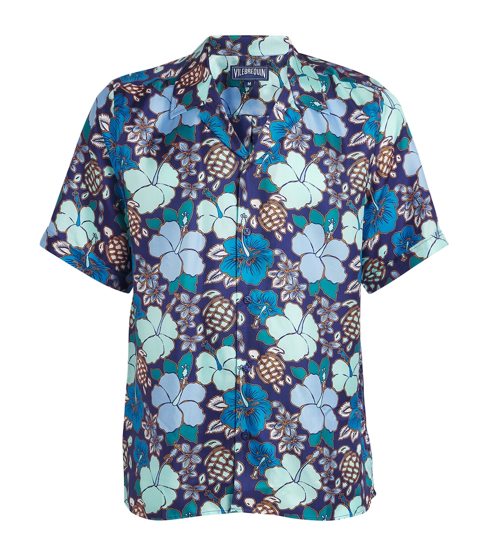 Silk Tropical Turtles Charli Shirt